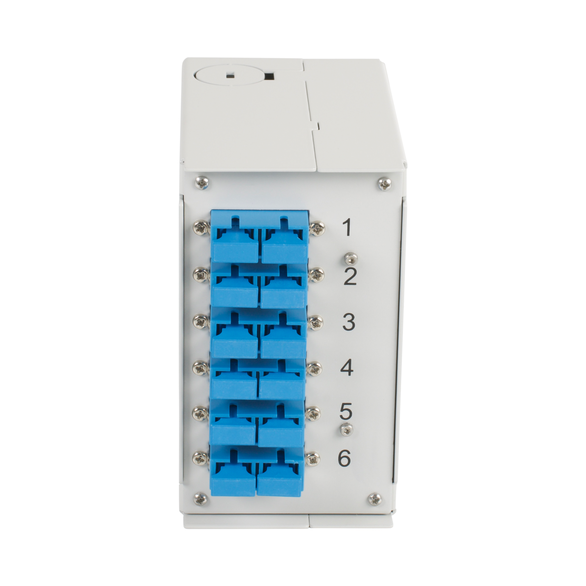Hutschienenbox OS2 6xSC-Duplex Kupplung, ohne Pigtails