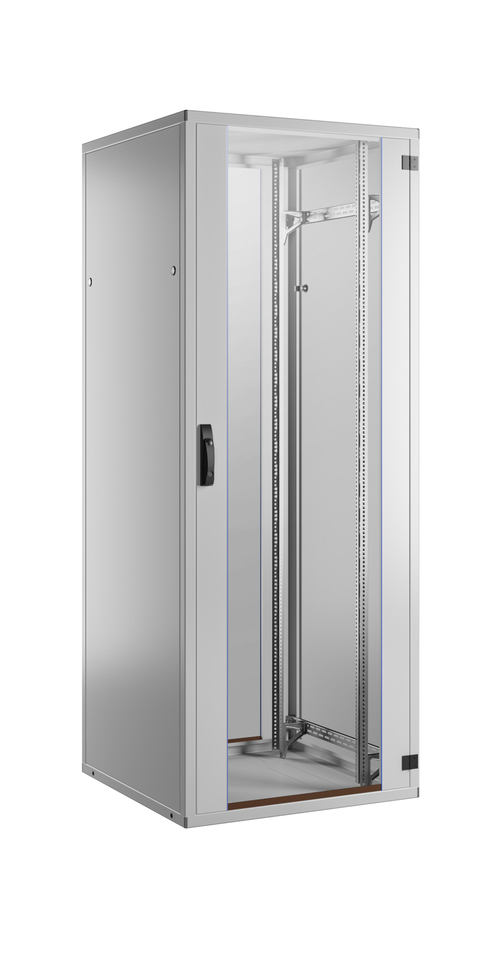 Netzwerkschrank PRO 42HE, 800x1000 mm, RAL7035,Front-/Rücktür Glas 1 tlg.  2 x S