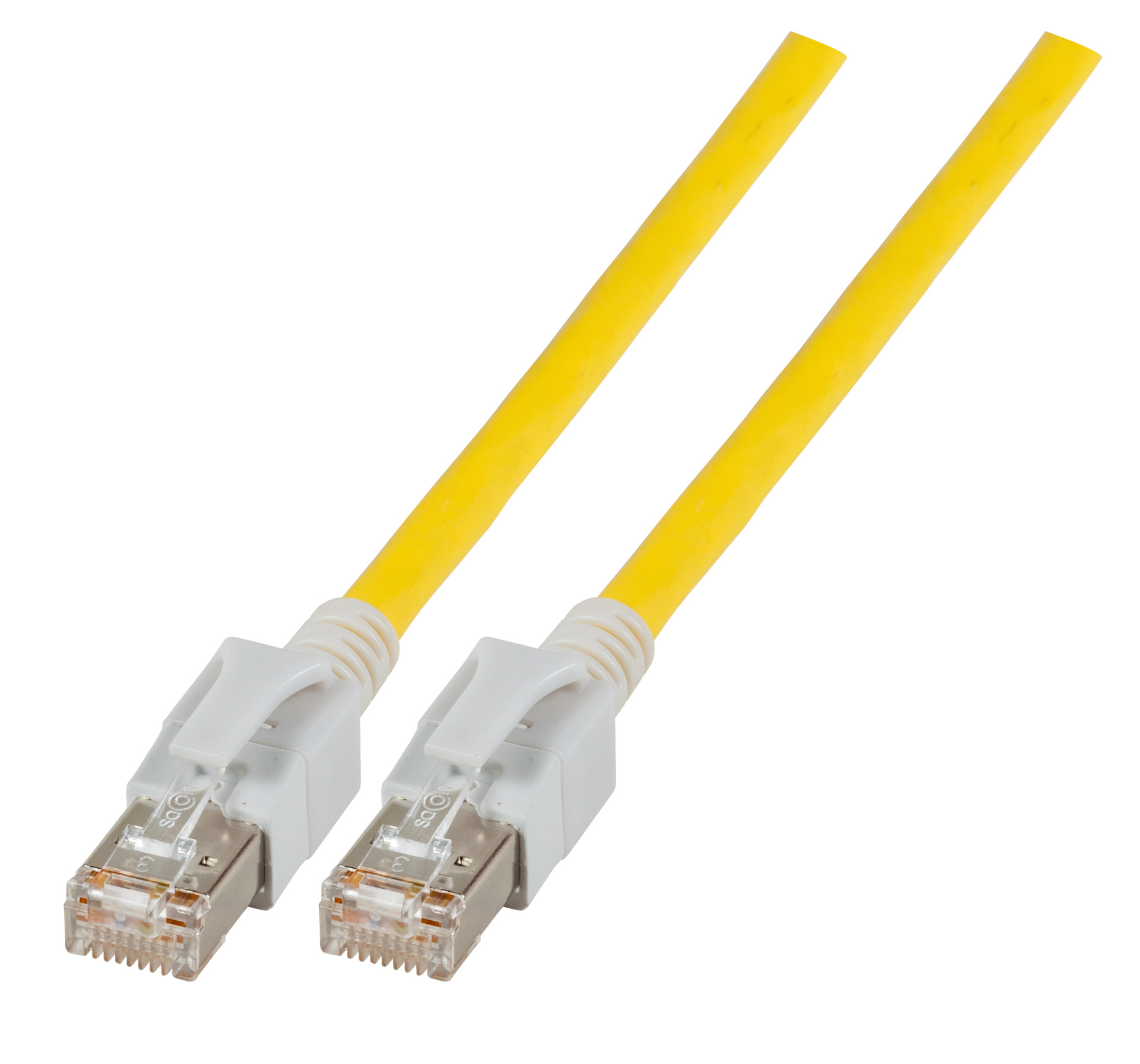 RJ45 Patchkabel S/FTP, Cat.6A, VC LED, 1m, gelb