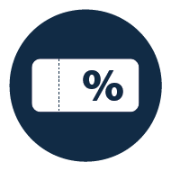 Icon %-Zeichen auf Gutschein Icon %-Zeichen auf Gutschein