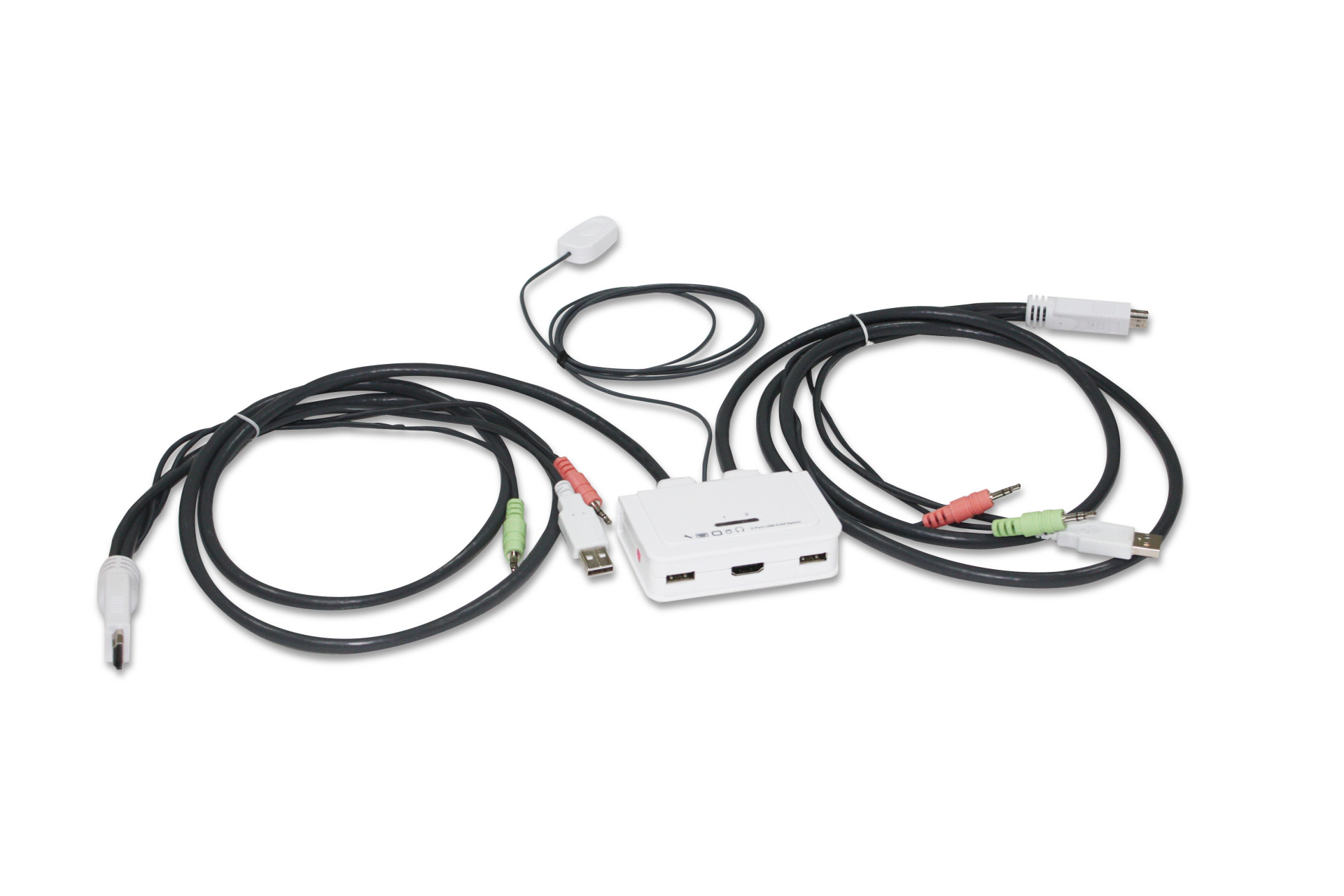 2-Port KVM HDMI™-USB-Audio mit Kabelsätzen 2x 0,9m