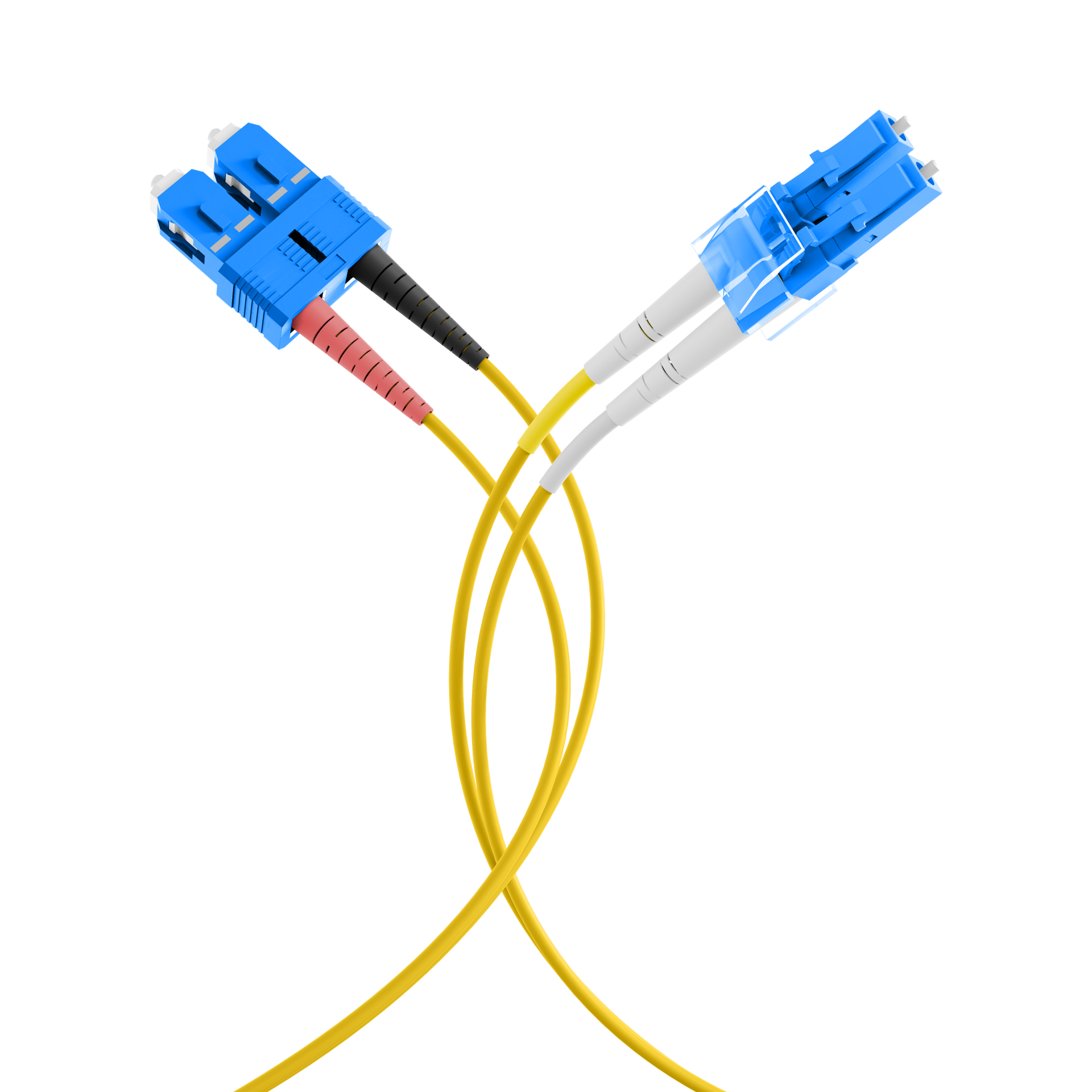 INFRALAN® Duplex Patchcable Flat-Twin LC-LC OS2 10m LSZH 3x5mm yellow G652D