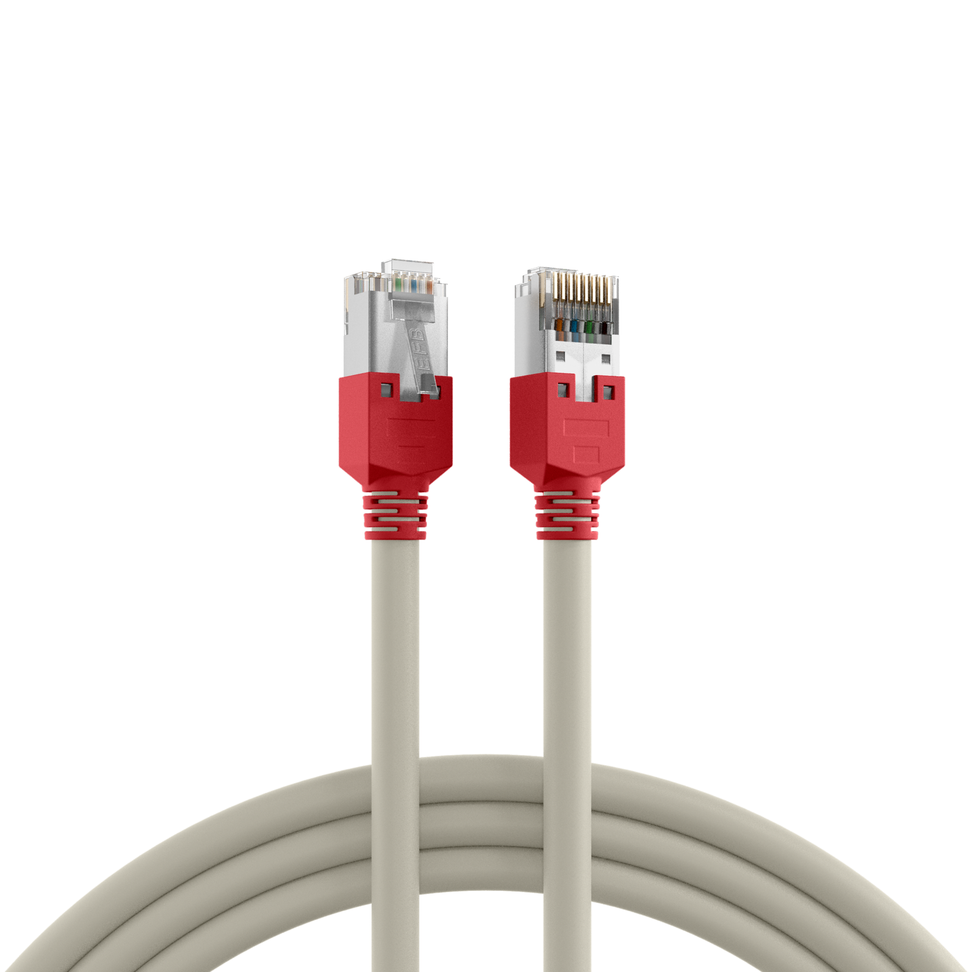 RJ45 Patchkabel Cat.5e F/UTP LSZH Draka UC300 TM11rt crossed grau 0,5m