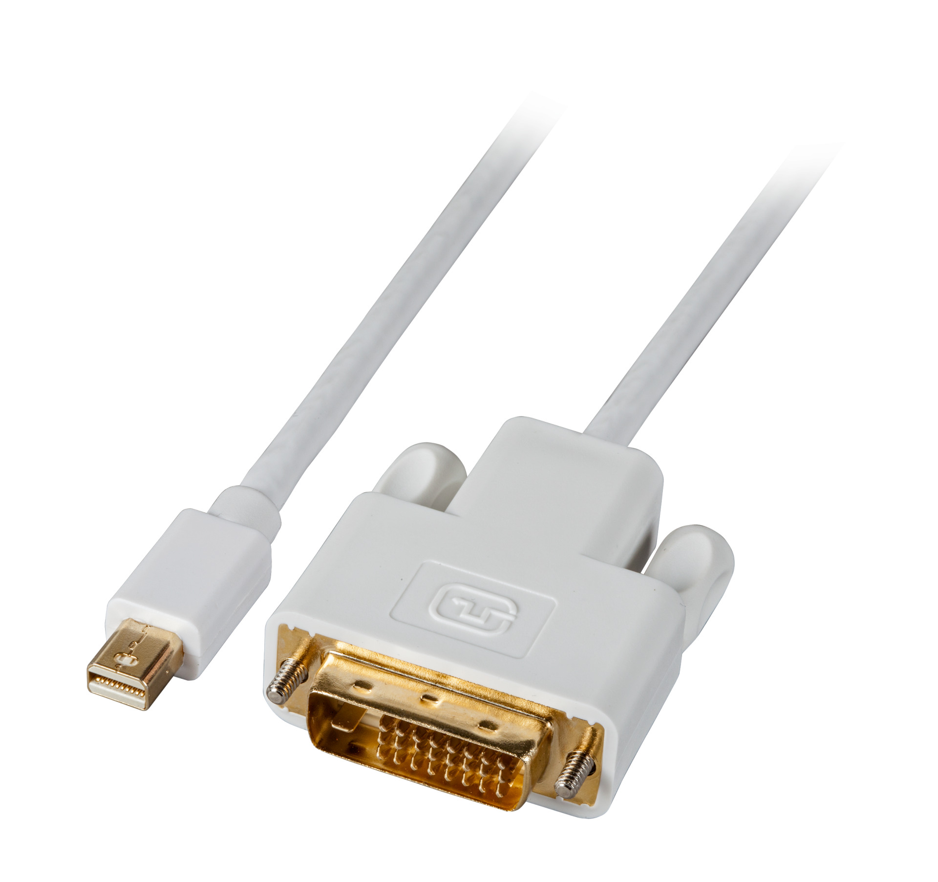 Mini DisplayPort - DVI Kabel, St-St, 1m, weiß