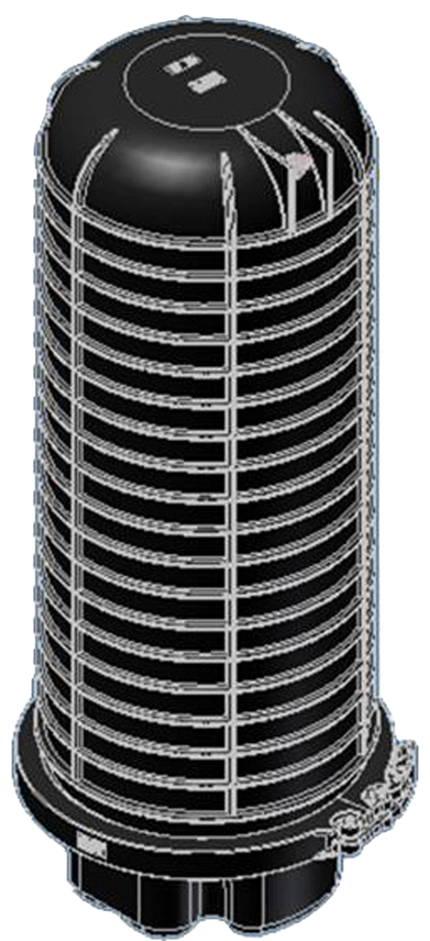 Dome closure round 525mm high, D=285mm