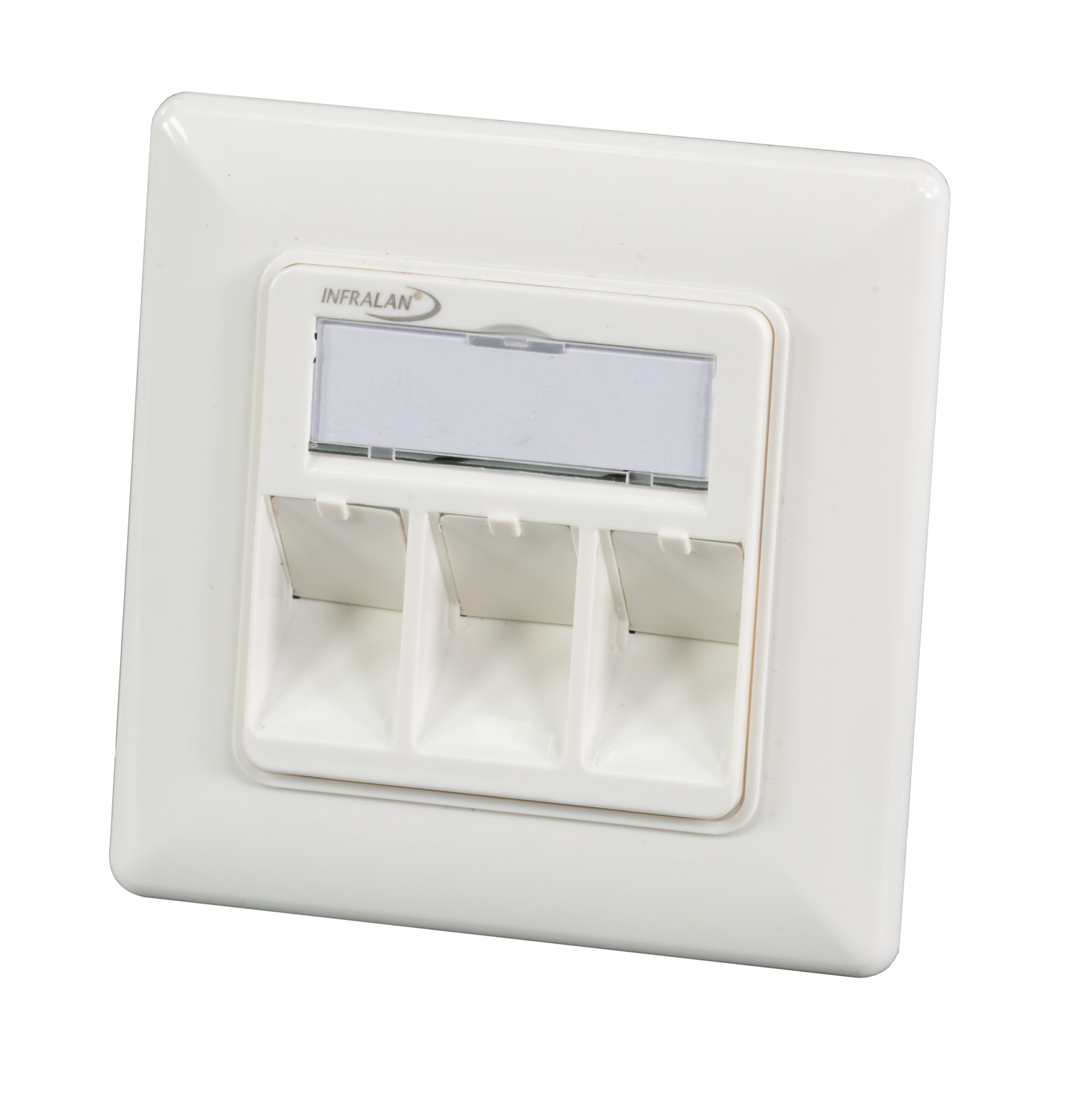 INFRALAN® 2-Port UAE Rahmenset für Keystone, Slimline IKS-6A-PVP, designfähig