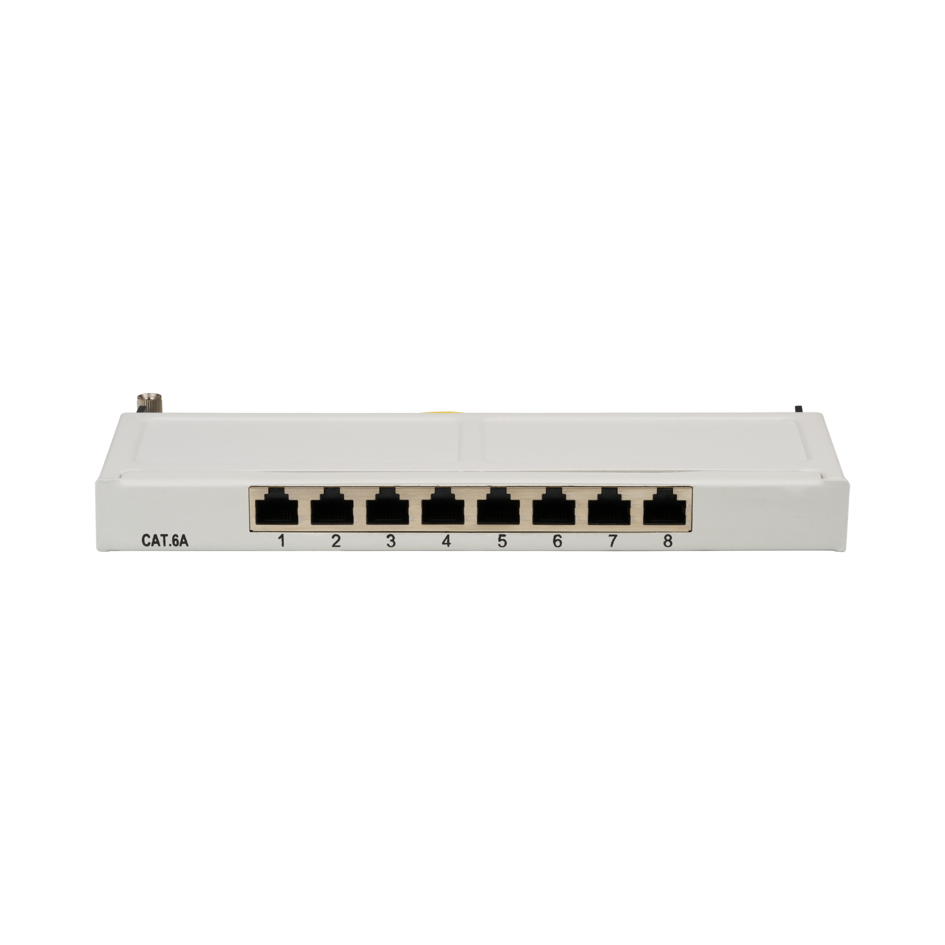 Mini-Patchpanel STP 12xRJ45 Cat.6A, 10“ 0,5HE, RAL7035 grau