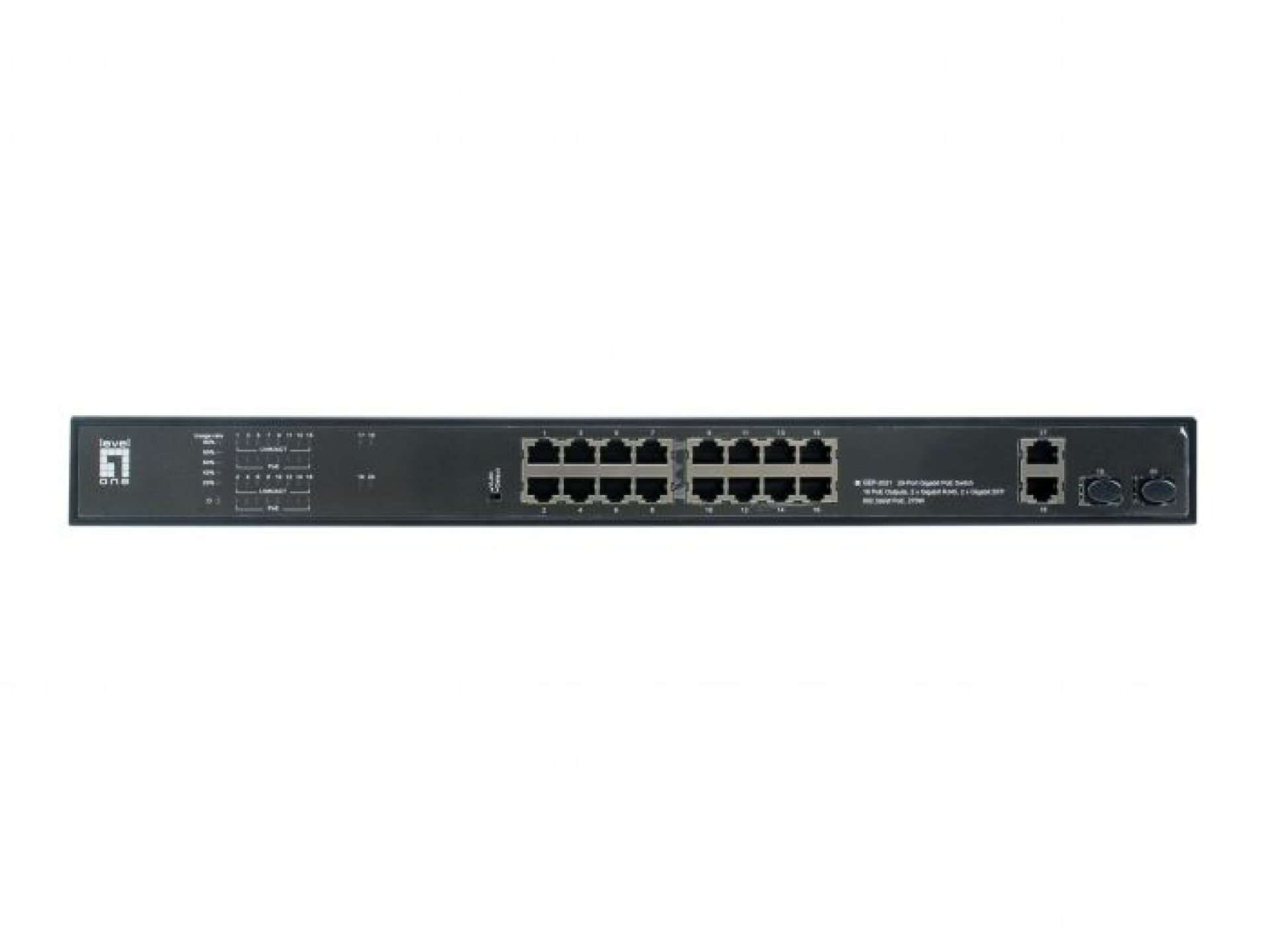 20-Port-Gigabit-PoE-Switch,16xPoE-Ports 2xGigabit RJ45 2xGigabit SFP