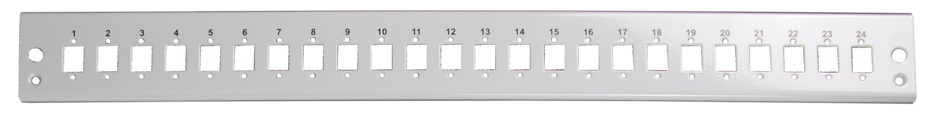 Front panel 24 x SC Simplex/E2000® Simplex/MTRJ/LC Duplex, grey