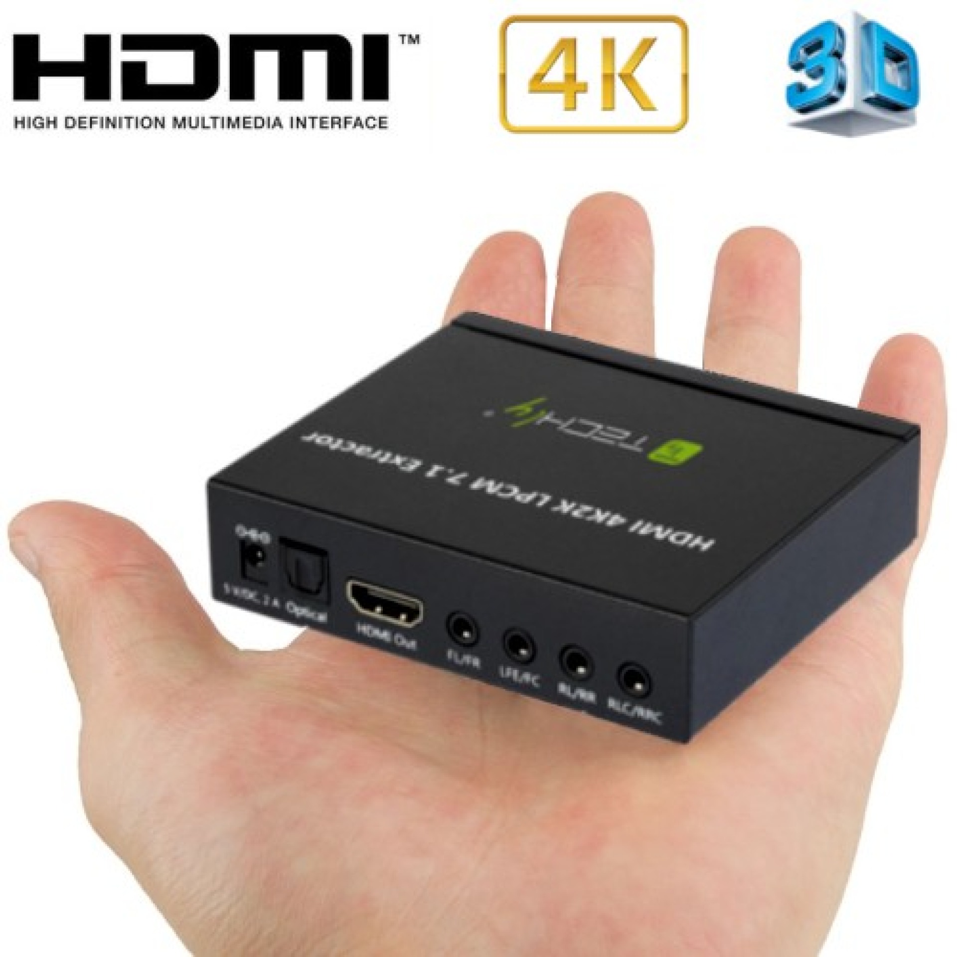 HDMI Audio-Extractor LPCM 7.1, 4K, UHD, 3D