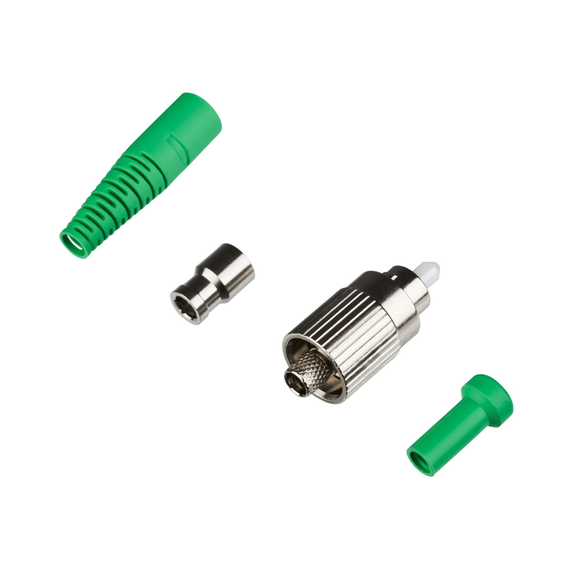 Senko Stecker FC/APC SM 3,0mm Stecker (Metall) Knickschutz (grün)
