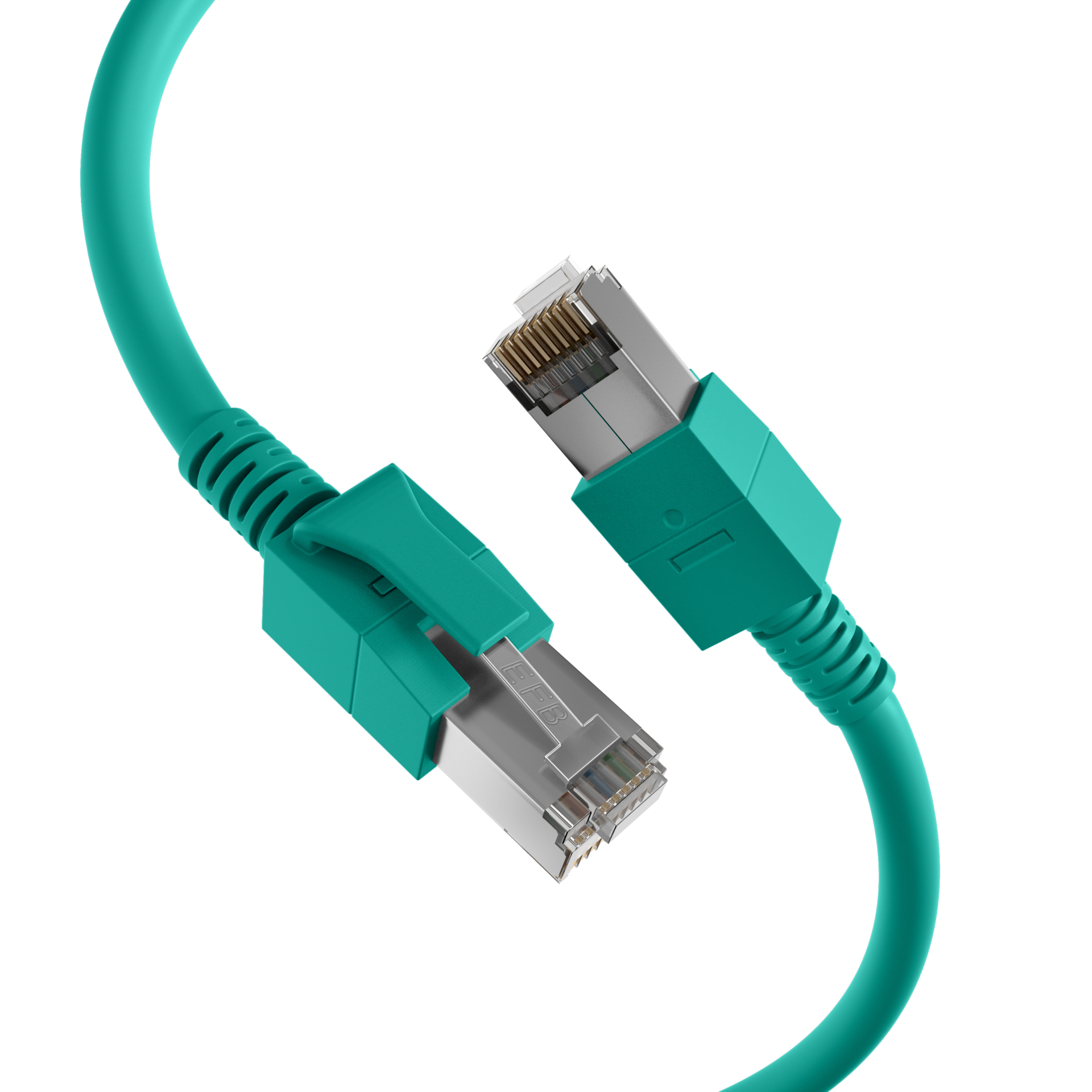 RJ45 Patchkabel Cat.6A S/FTP FRNC VC LED grün 15m