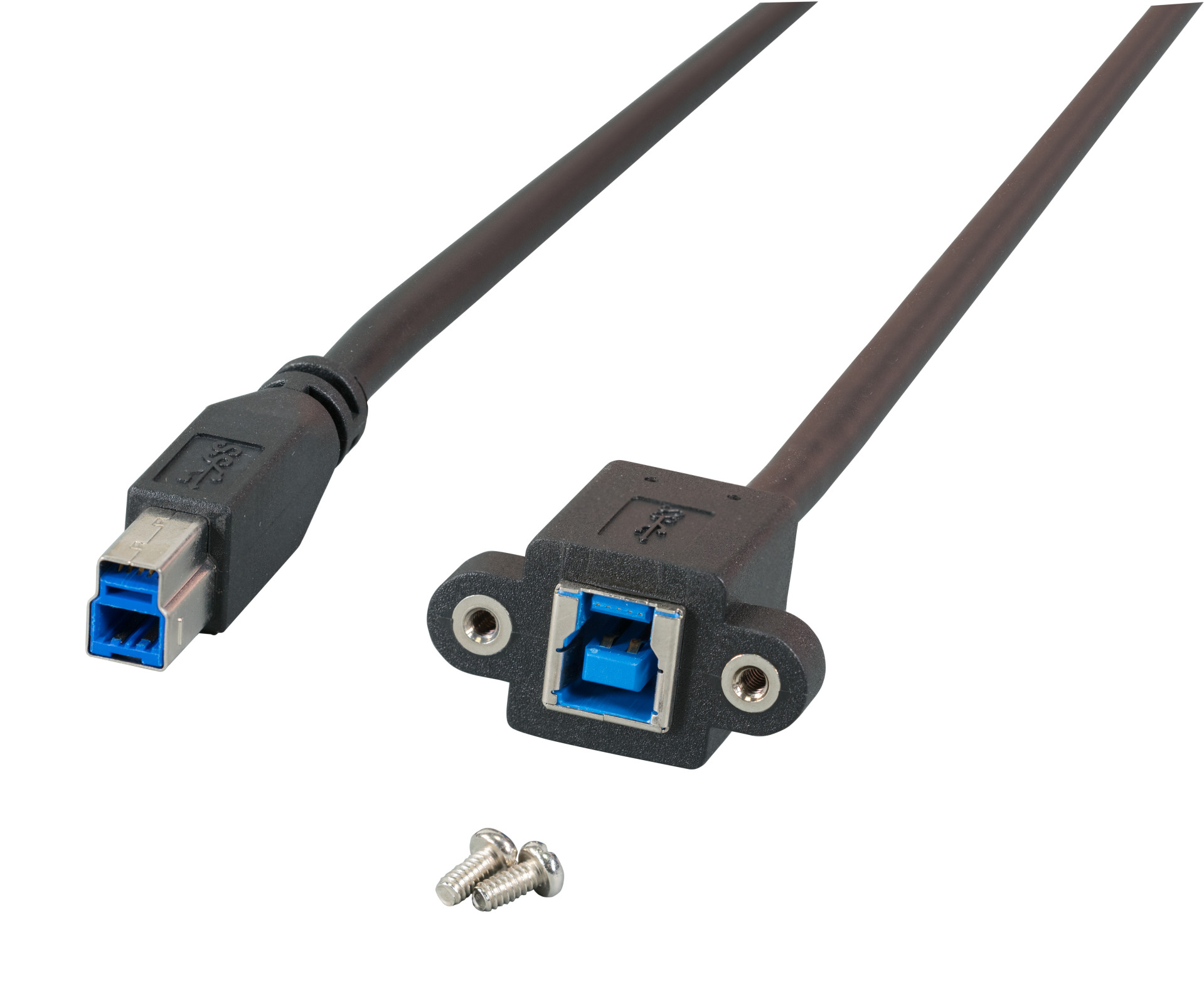 USB3.0 Verlängerungskabel,B-B,St.-Einbaubuchse 1,0m schwarz