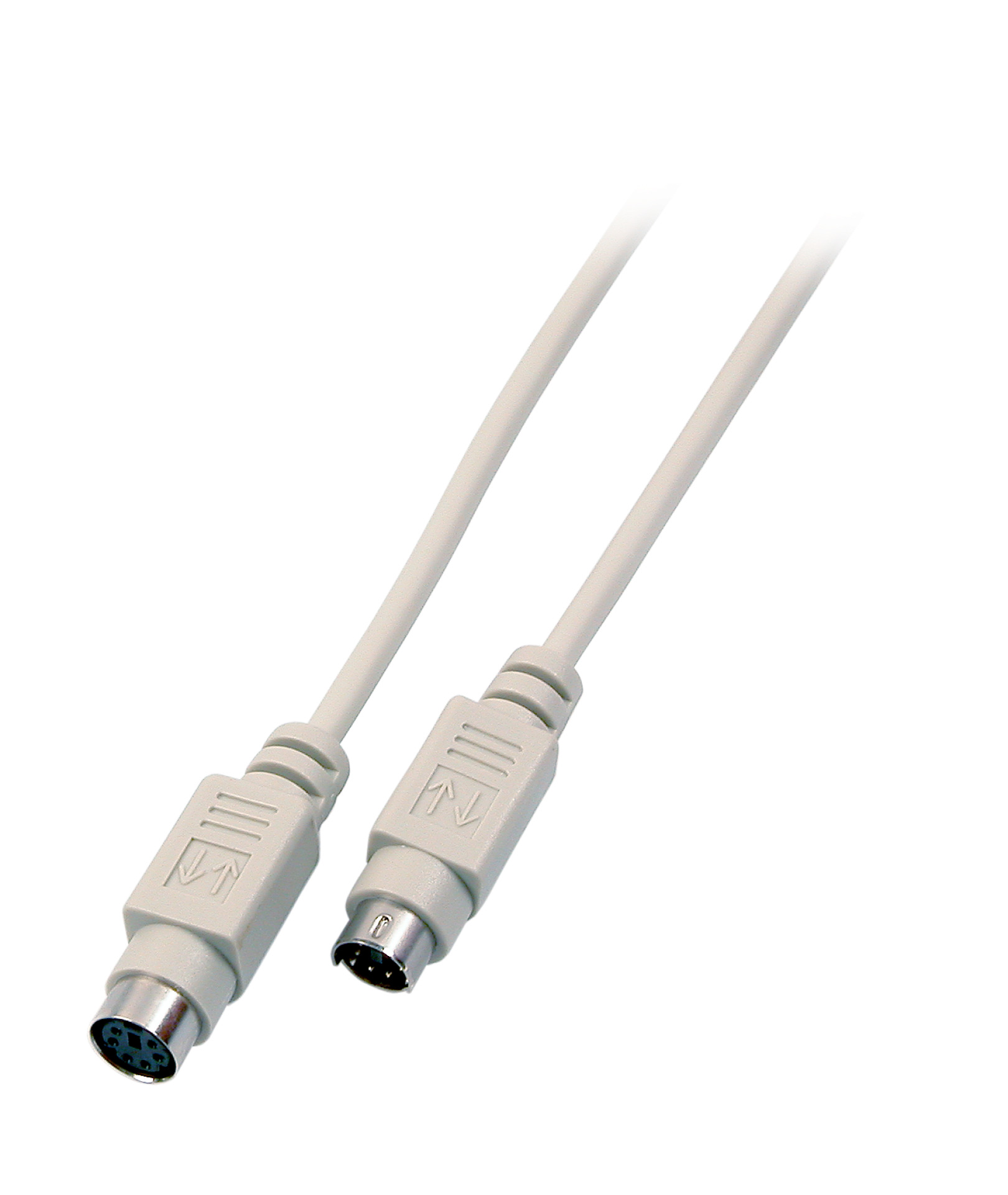 Mouse/-Keyboard Extension Cable, 2x PS/", M-F, 5,0m, beige