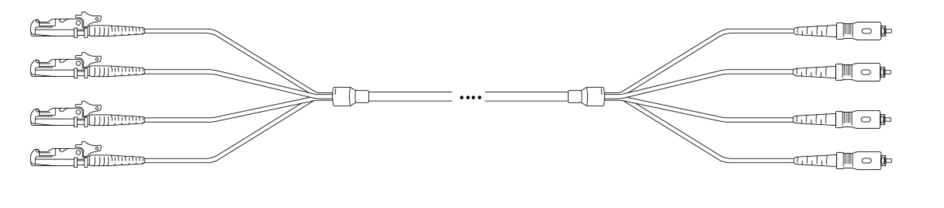 U-DQ(ZN) BH G657A 9/125µm E2000®-APC/SC 4E 1,0m