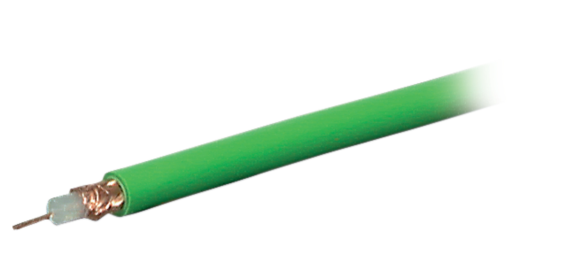 Koax Kabel RG59, 75 Ohm, Litzenleiter für Video, Grün