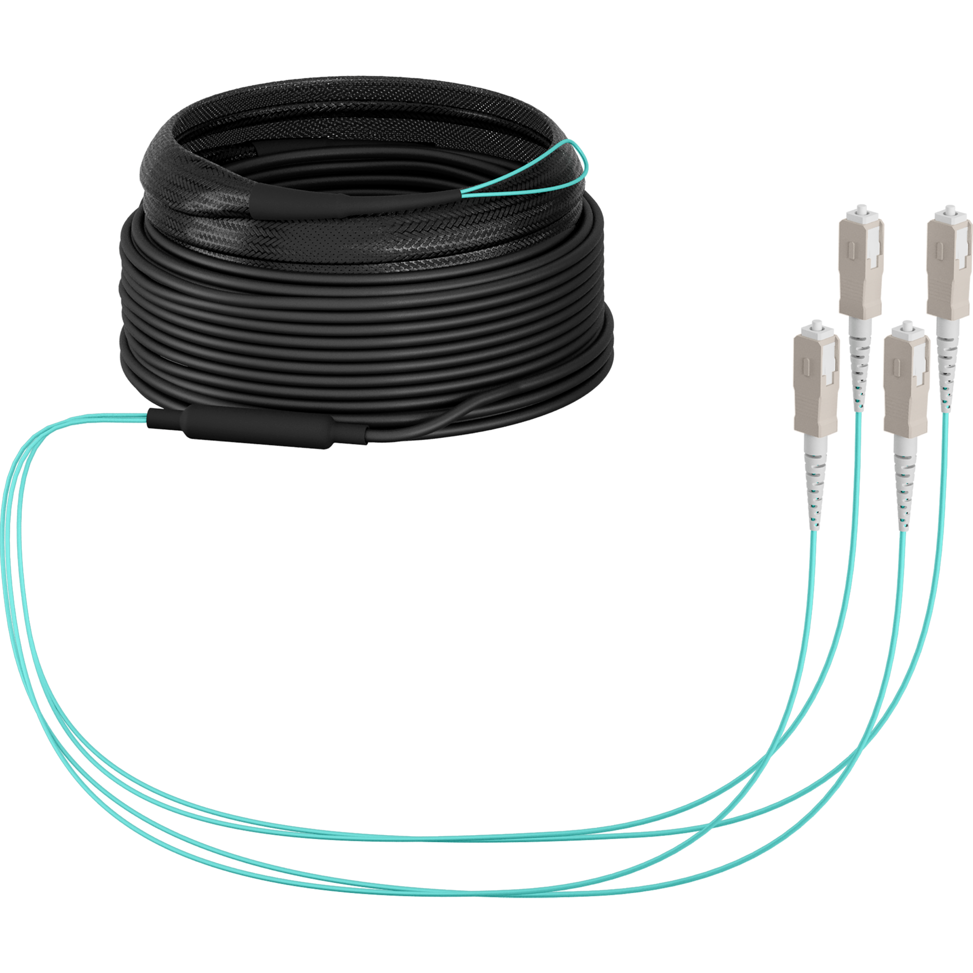 Trunk cable U-DQ(ZN)BH OM3 4G (1x4) SC-SC,10m Dca LSZH
