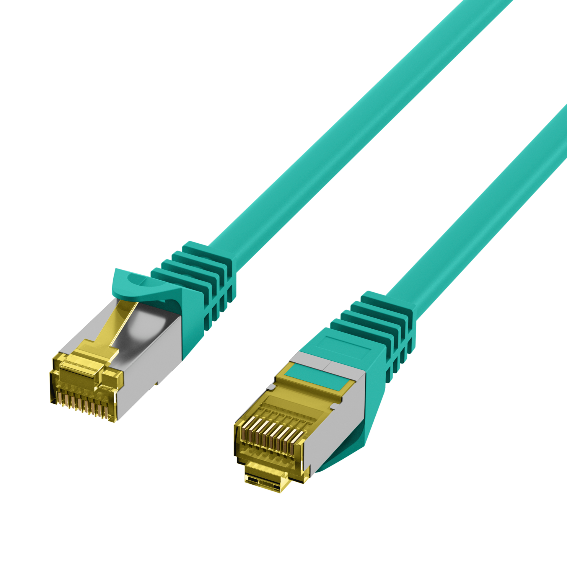 RJ45 Patch Cord Cat.6A S/FTP LSZH Cat.7 raw cable green 1m