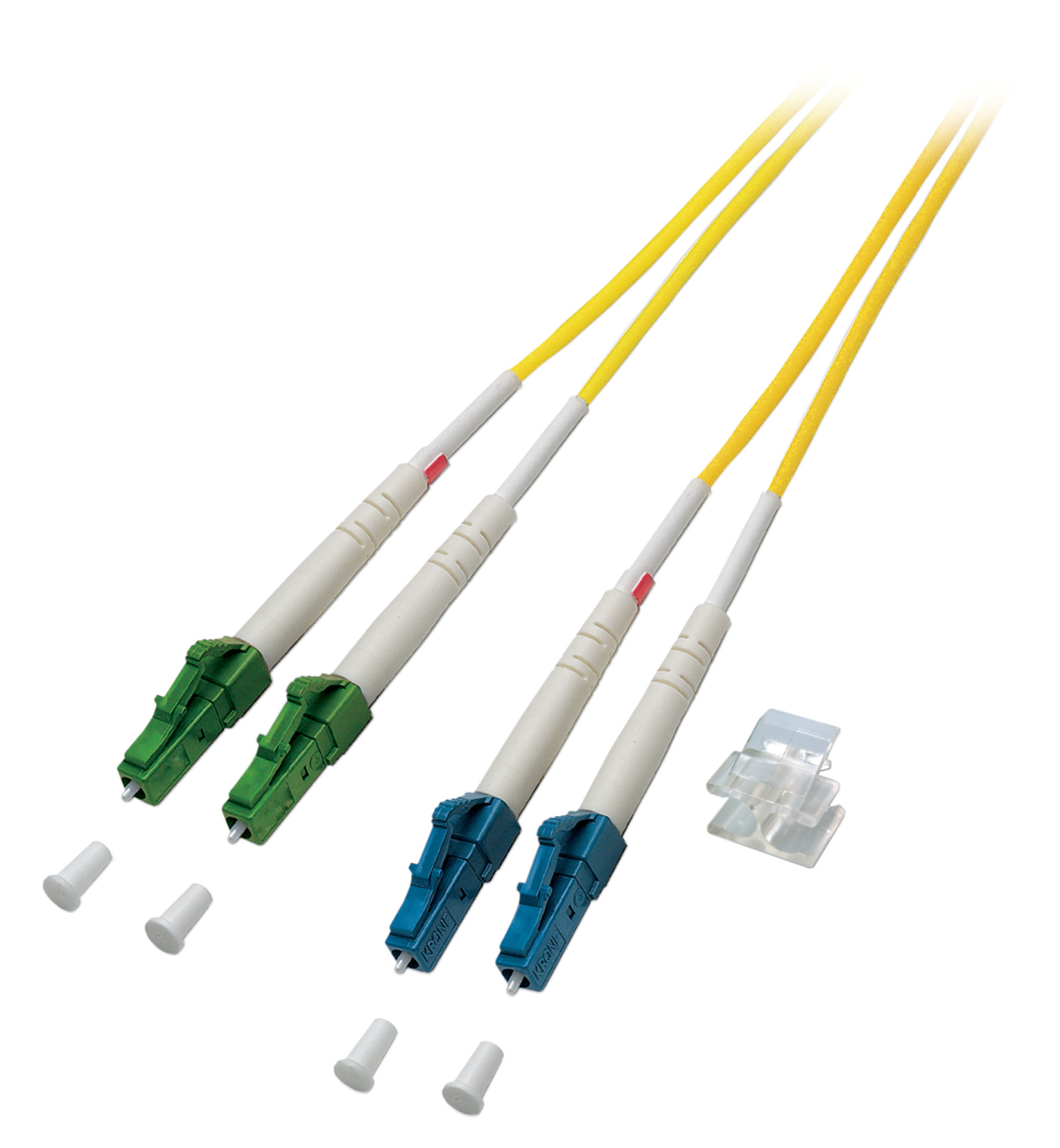Duplex Patchkabel LC/APC-LC OS2 G652D 15m LSZH 2mm gelb