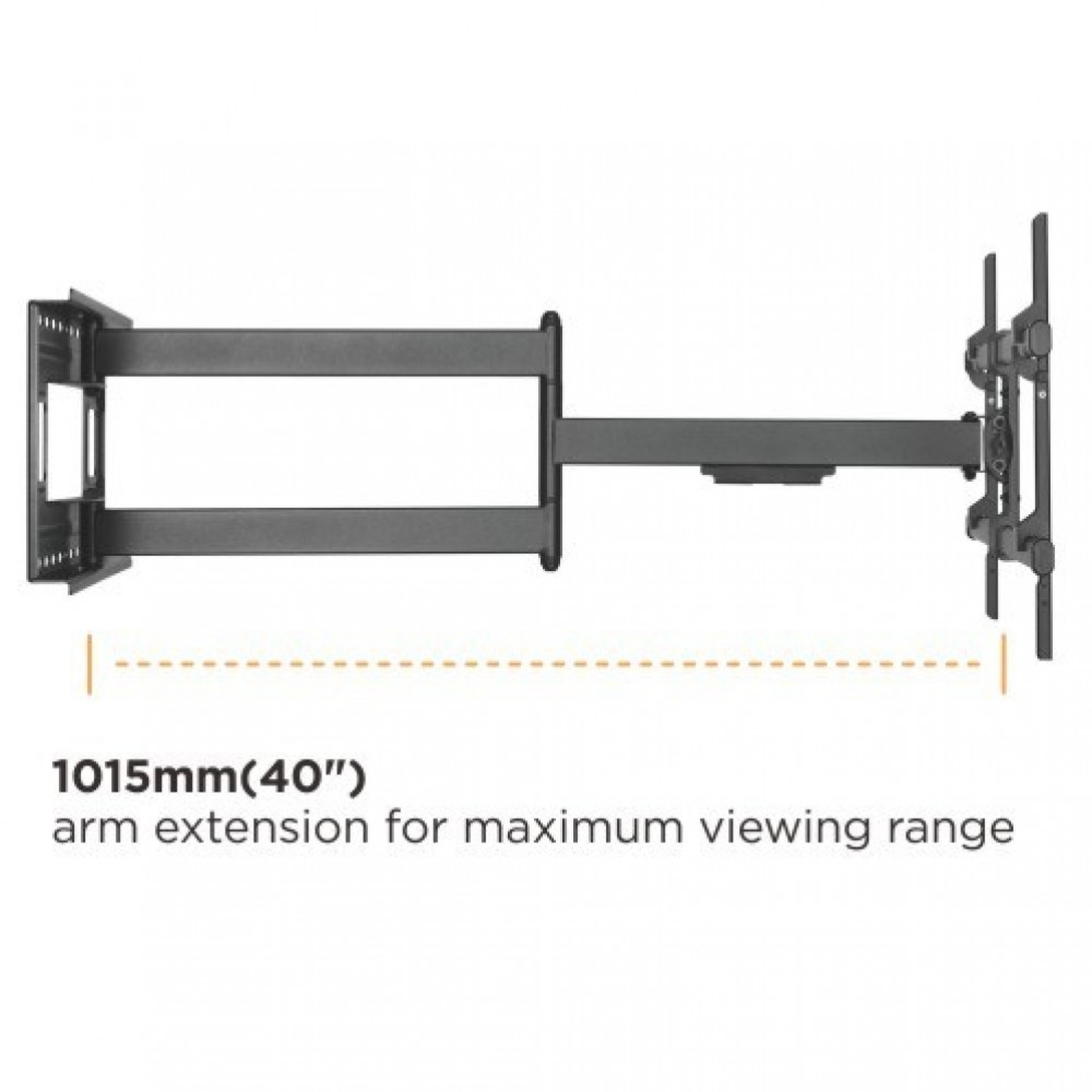 Wall support for LCD TV LED 43" - 80" , 1015mm wall distance, black
