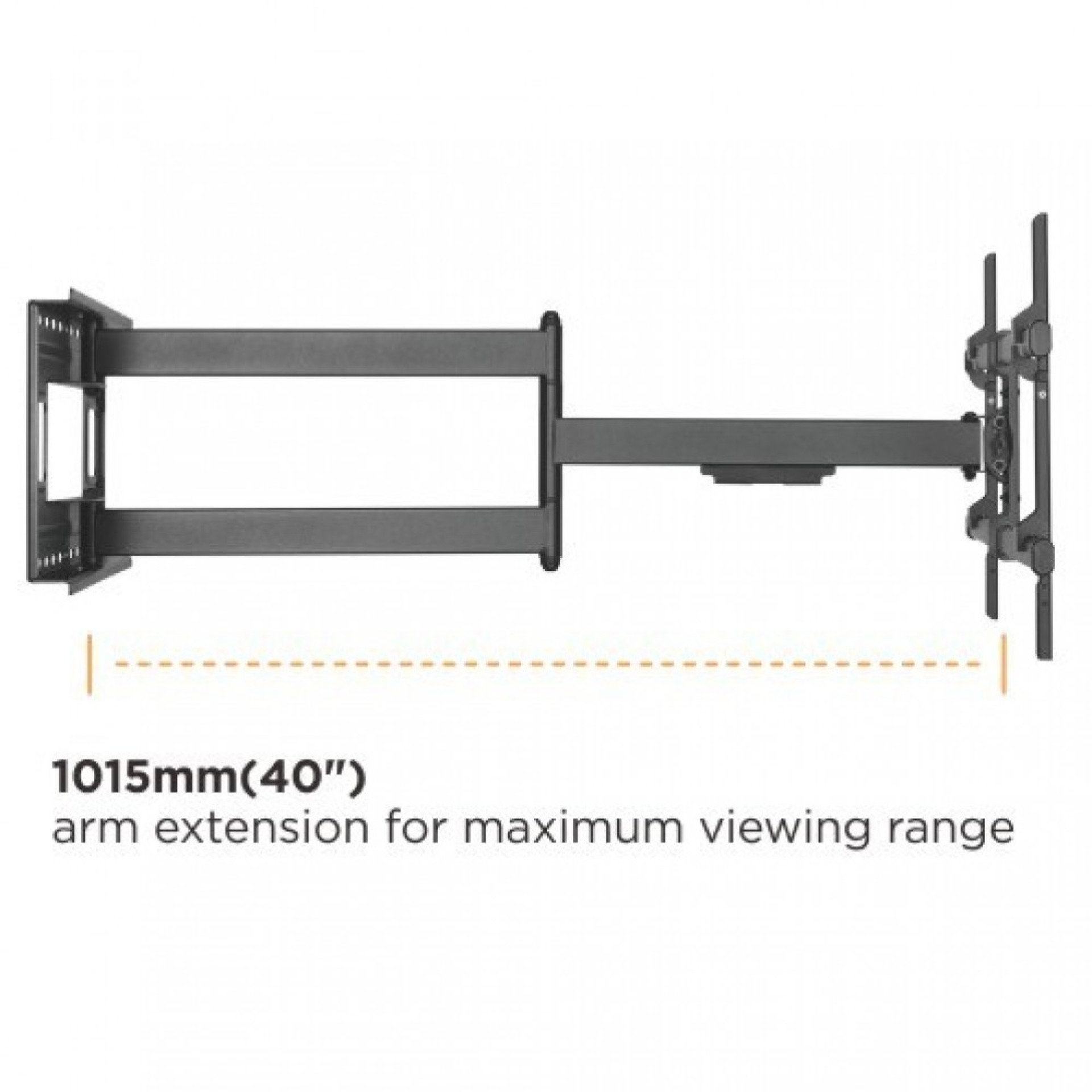 Wandhalterung für 1 LCD TV LED 43"-80", ,1015mm Wandabstand,  Schwarz