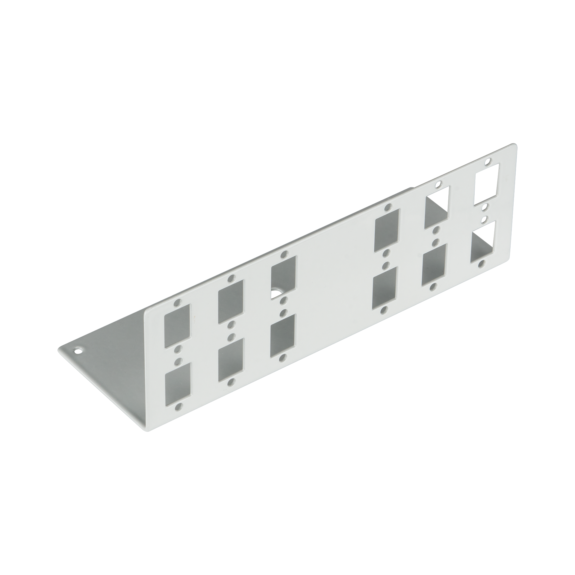 Distribution Plate, RAL7035 6 SC spx or 6 LC quad Adapters