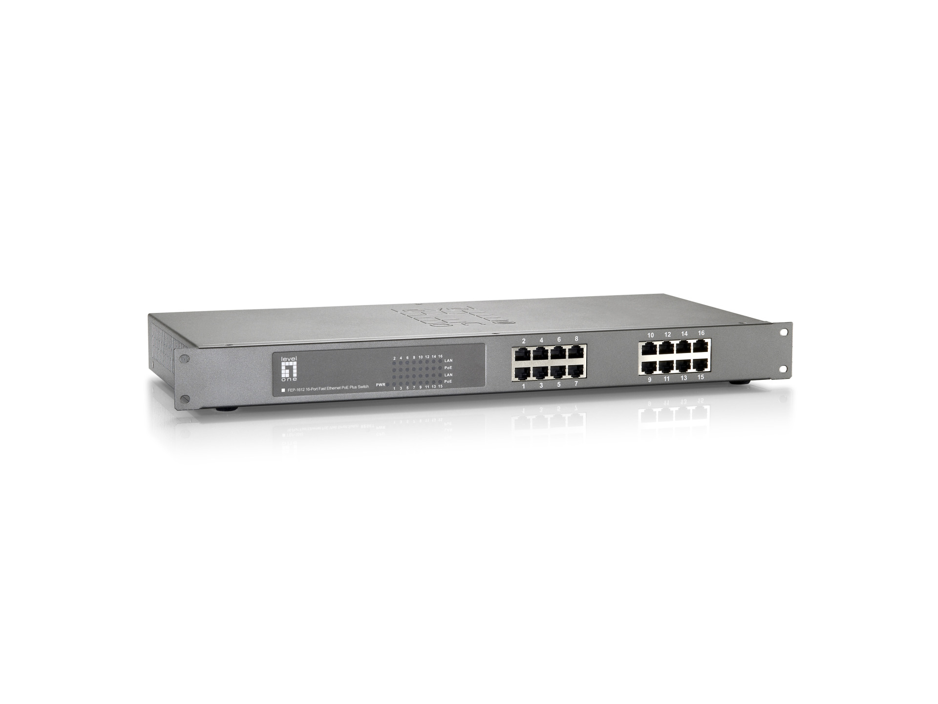 16-Port Fast Ethernet PoE+ Switch (380W)