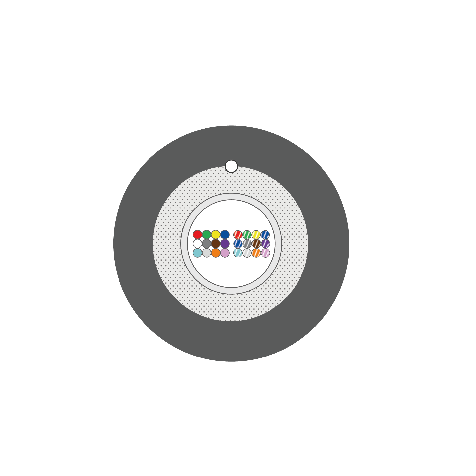 INFRALAN® A-DQ(ZN)B2Y OM2 24G (1x24), Fca 2000N black 5.8mm