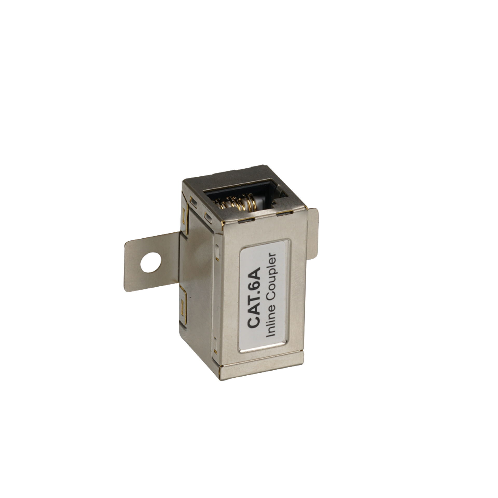 Modular-Adapter RJ45 STP, Cat.6A, ,mit Flansch für Wandmontage 