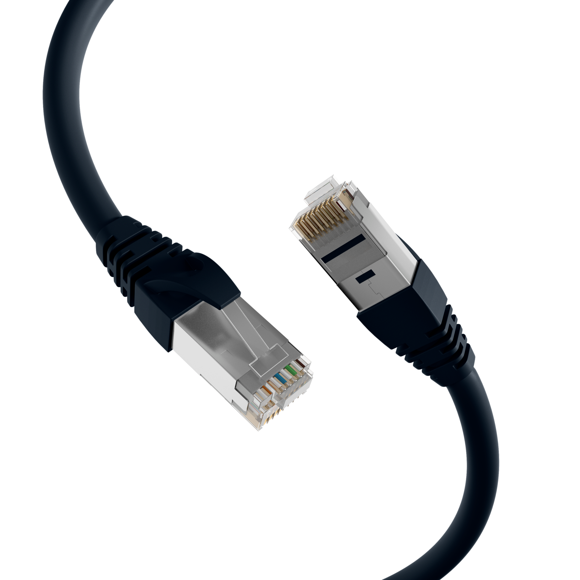 RJ45 Patch Cord Cat.6A S/FTP TPE black 15m