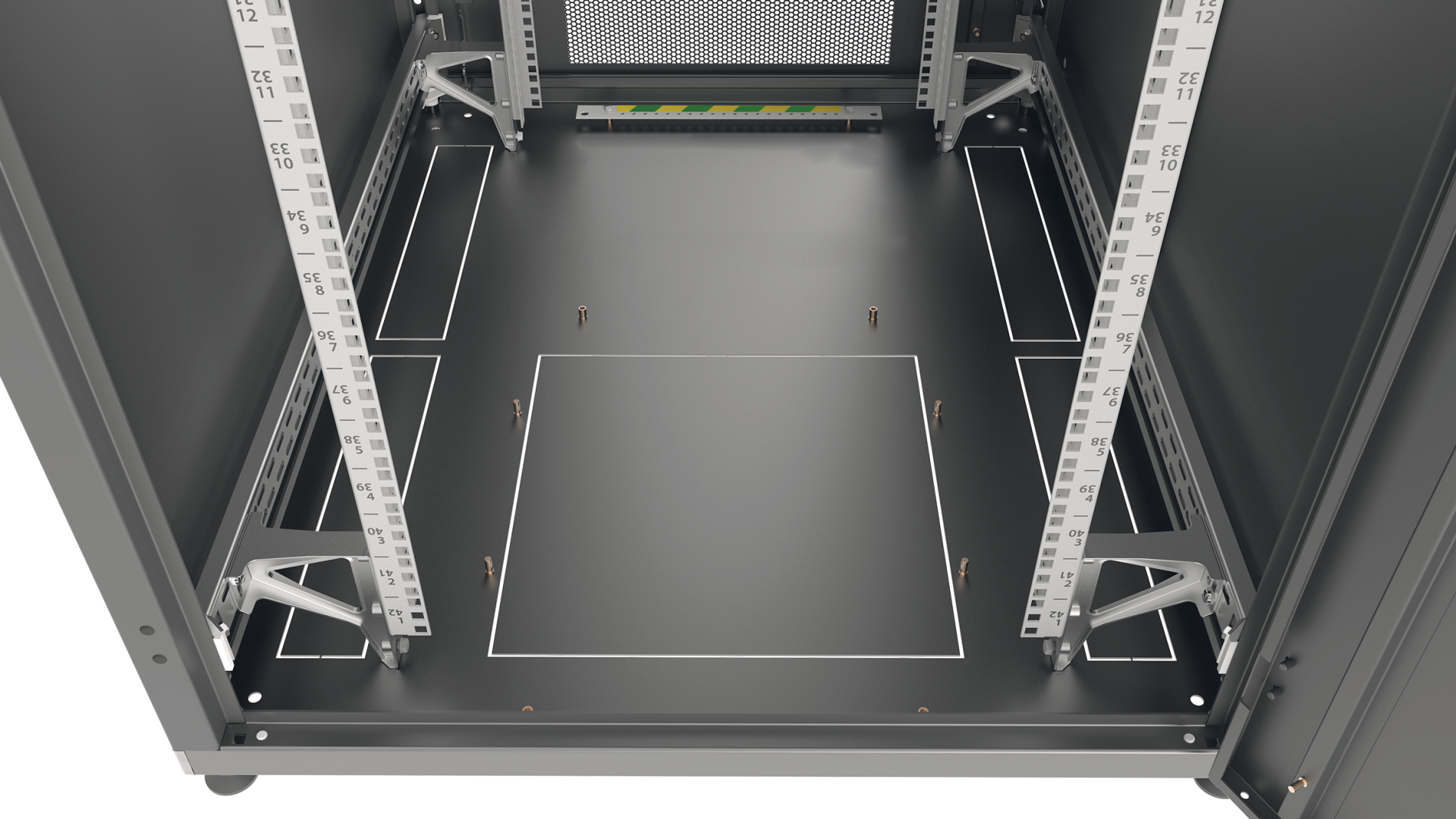 19" Serverschrank PRO 42HE, 800x800 mm, F+R 1-teilig, RAL7035