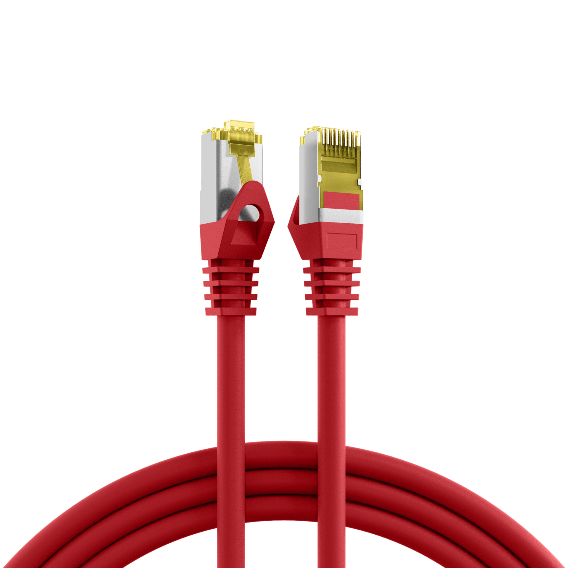 RJ45 Patch Cord Cat.6A S/FTP LSZH Cat.7 raw cable red 15m