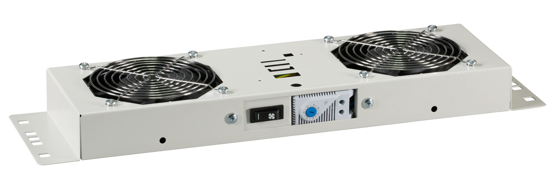 Lüftereinheit 2-fach, Plug & Play für Wandgehäuse, RAL9010