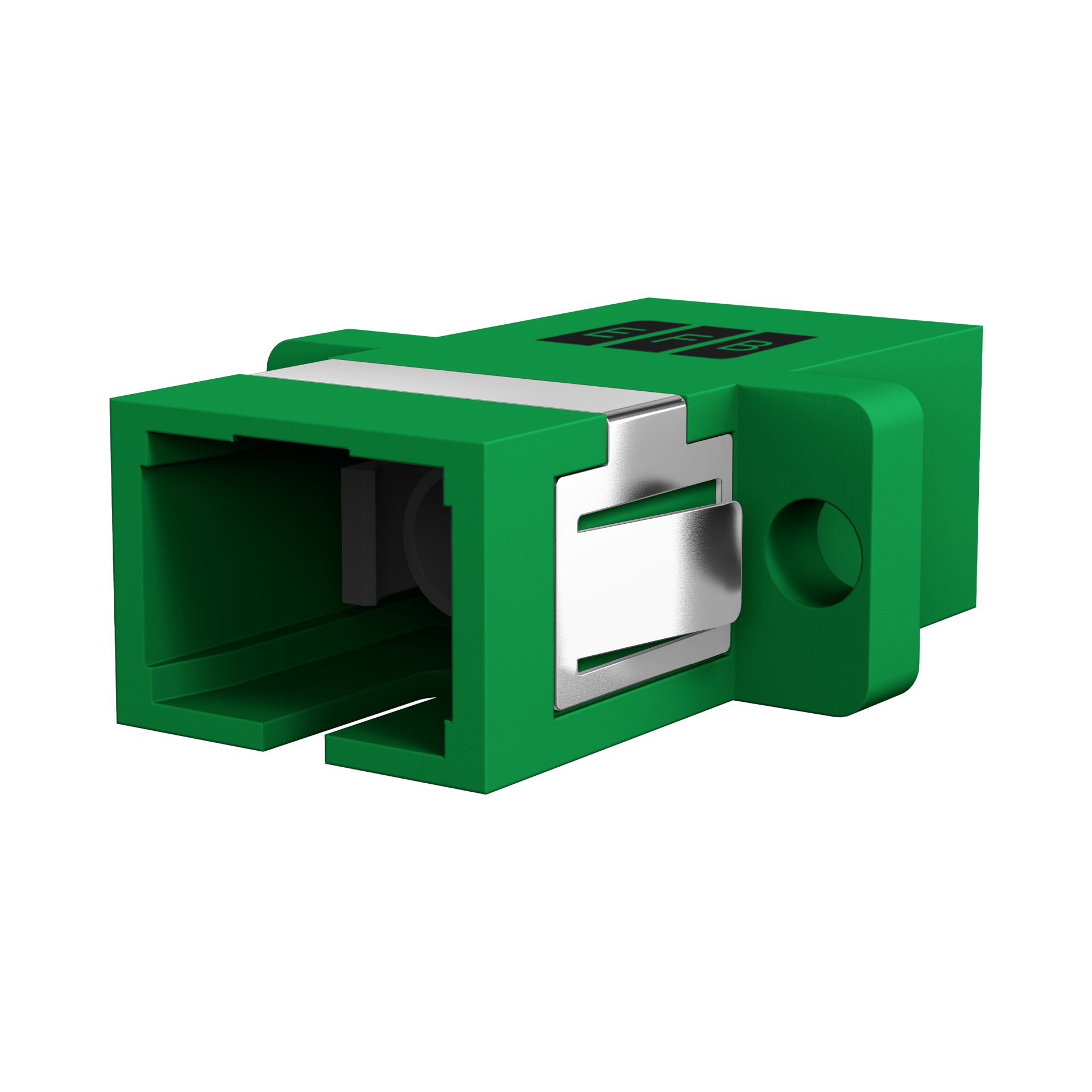 Adapter  SC/APC Simplex OS2 green