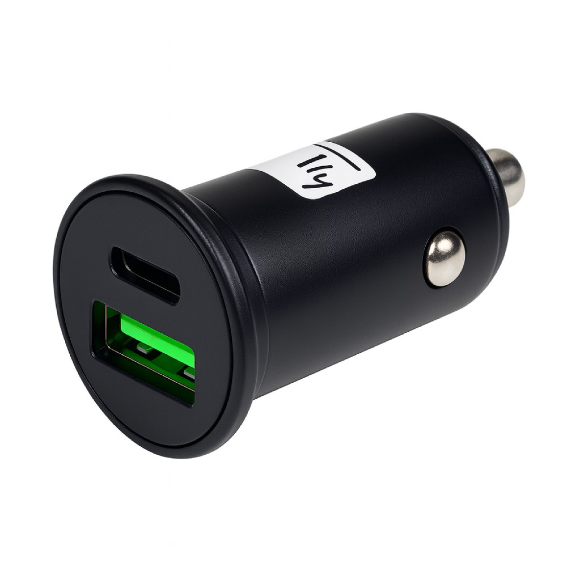 Mini Car Charger with 1x USB-A/1x USB-C, 45 Watt 5V/4A black