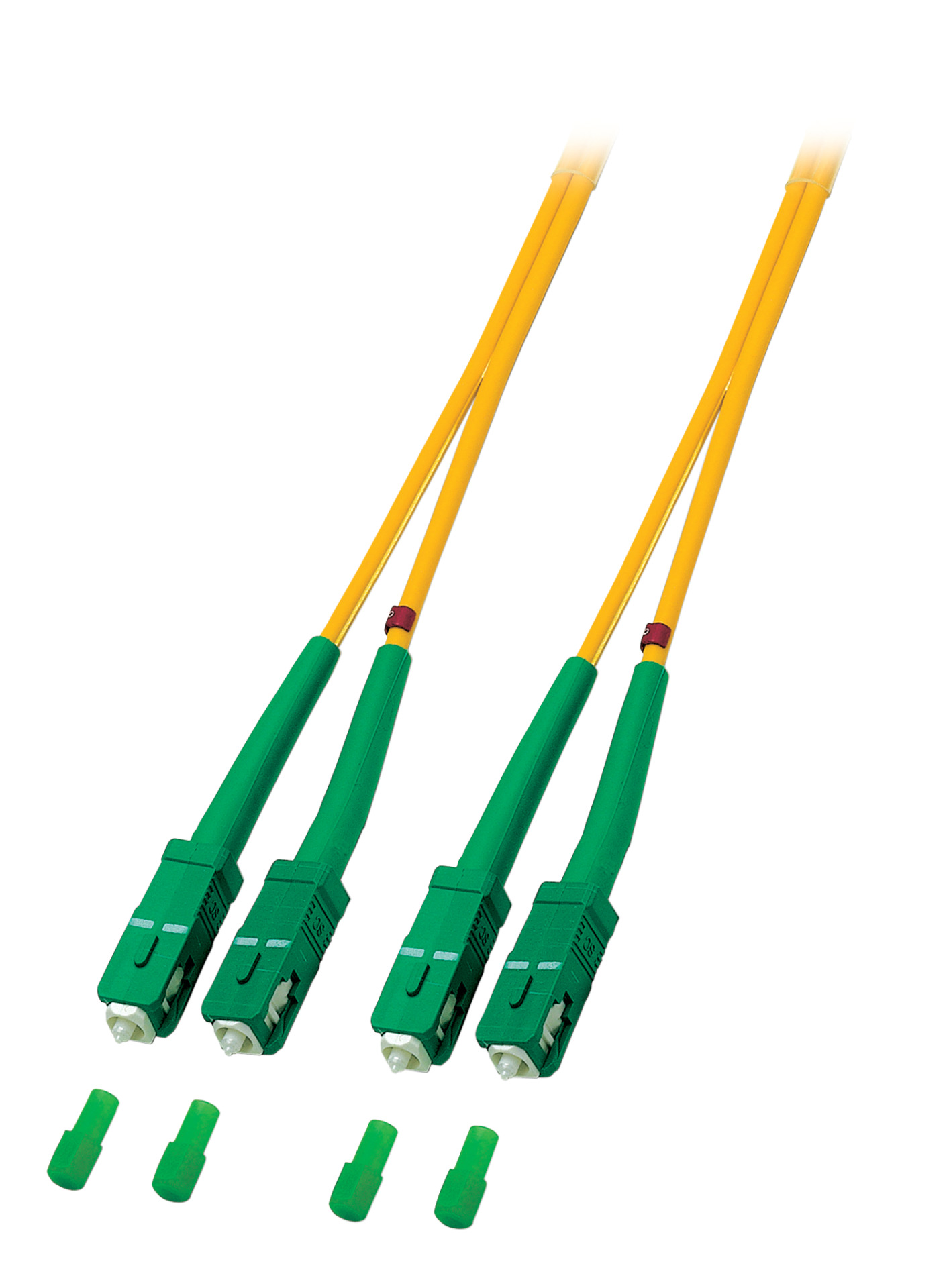 Duplex Patchkabel SC/APC-SC/APC OS2 G652D 0,5m LSZH 3mm gelb