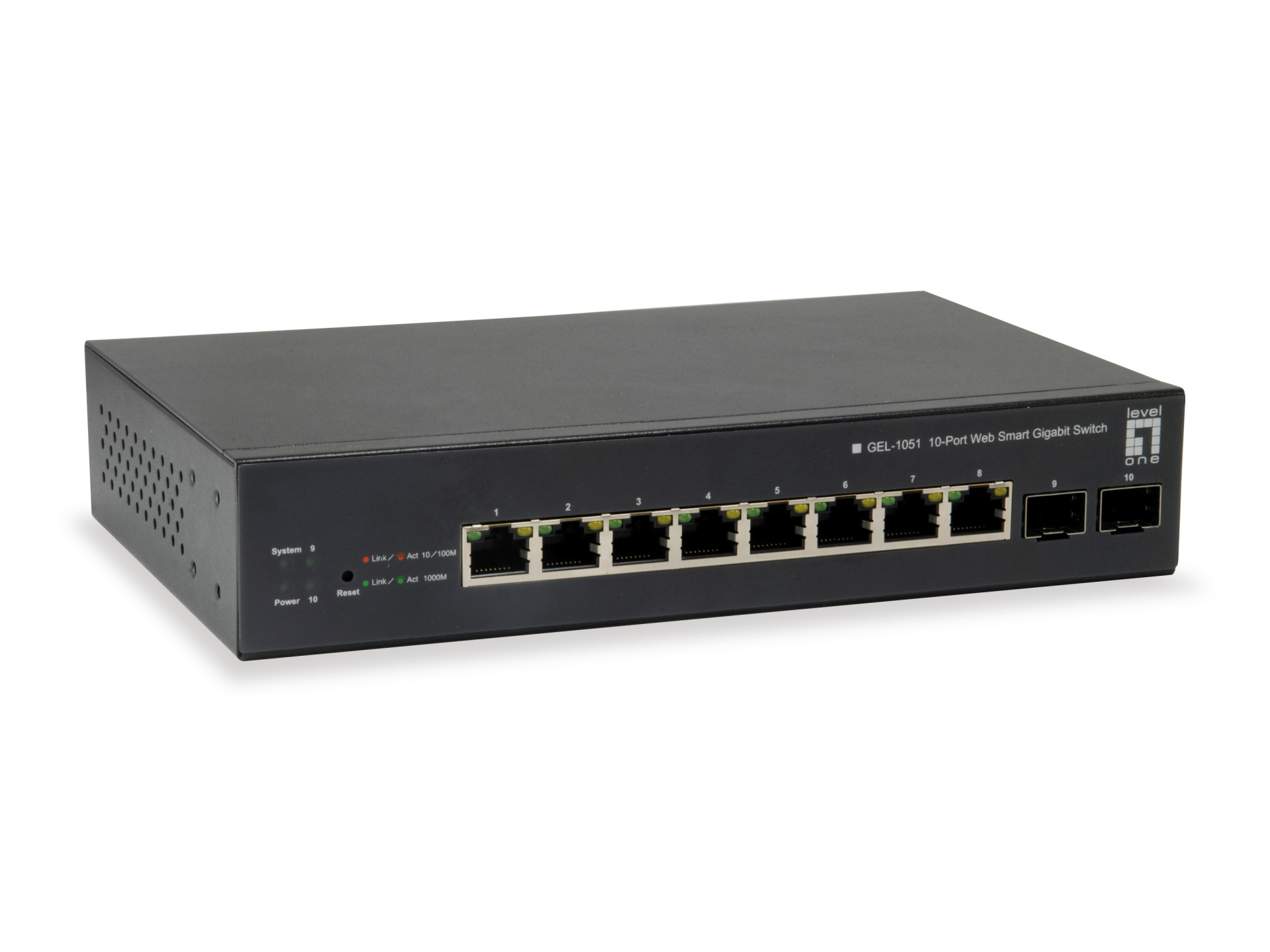 10-Port Web Smart Gigabit Switch, 2x Gigabit SFP
