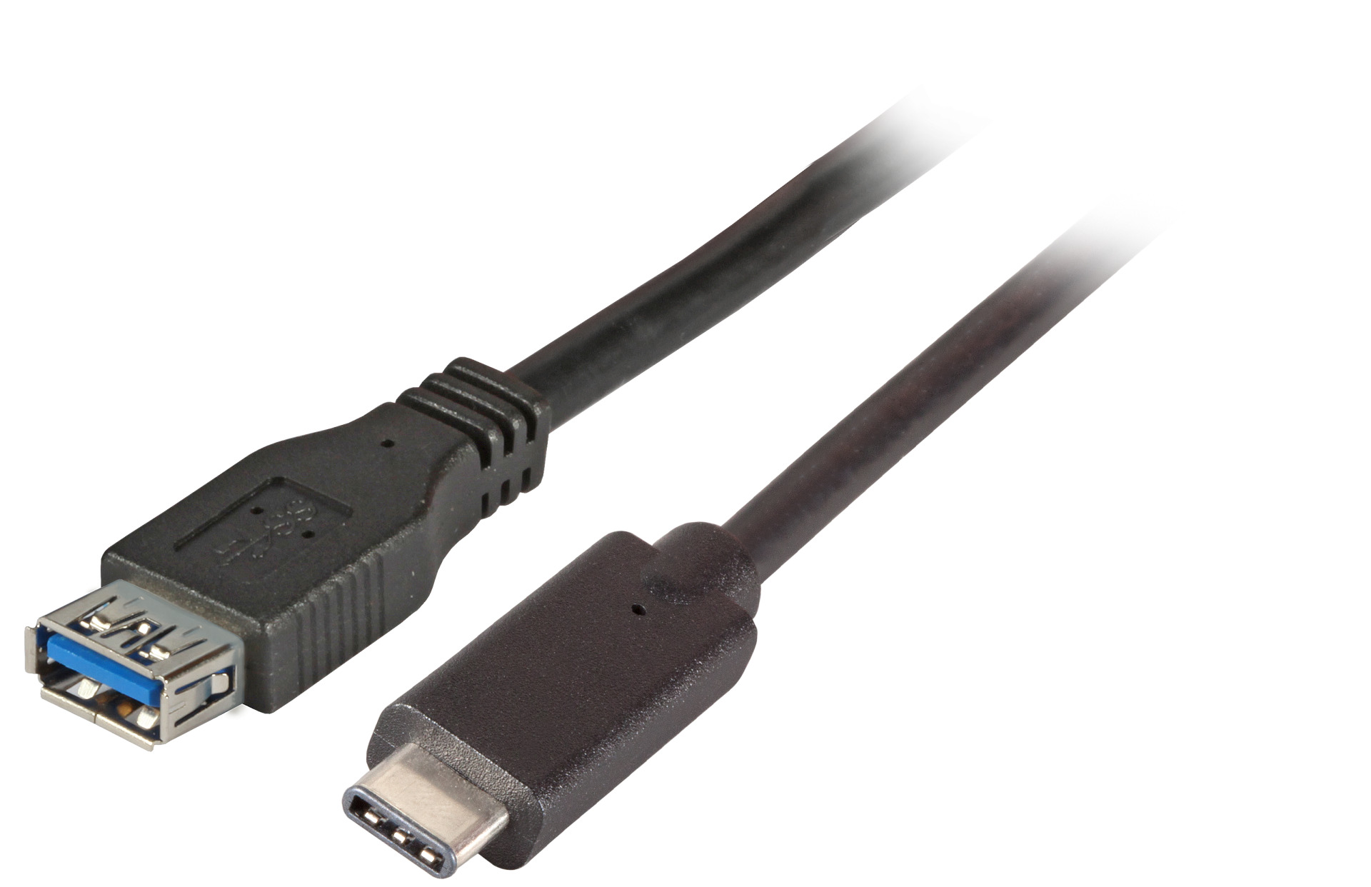 USB3.2 Gen.1 Adapter Cable, Type-A Jack - Type-C Plug, 3A, 5Gbit, 0,2m