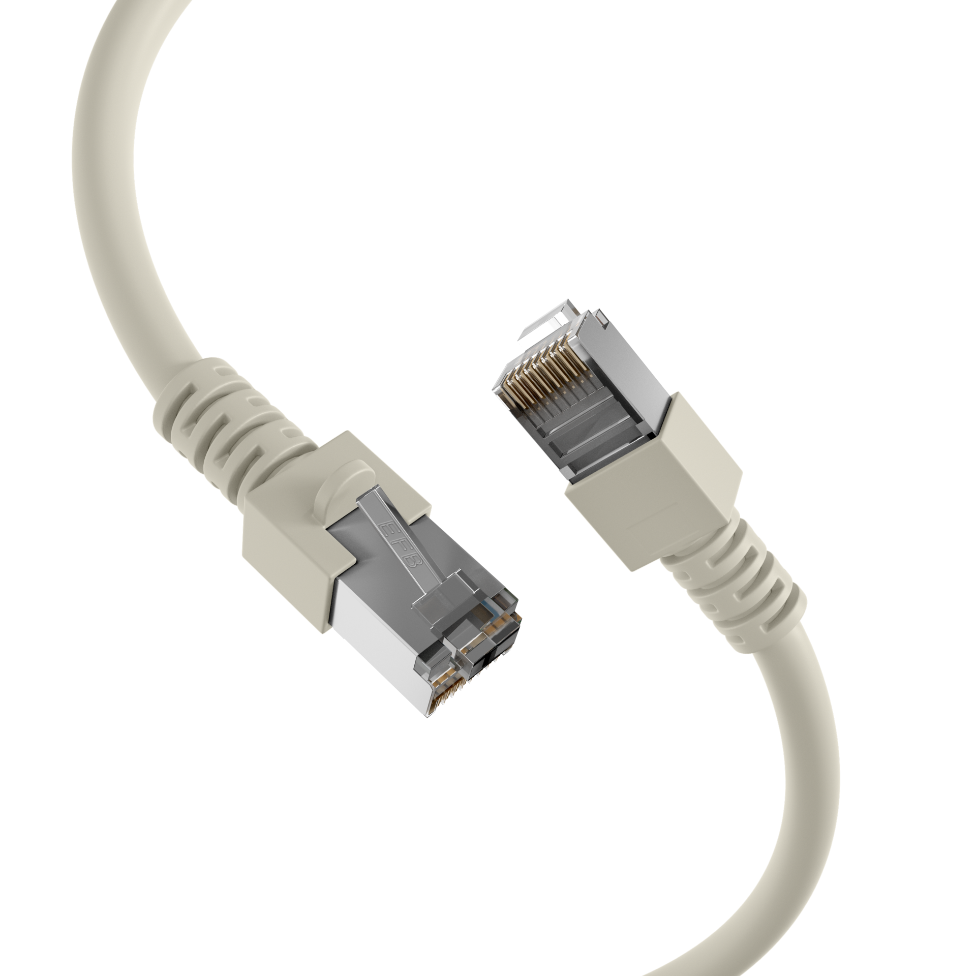 RJ45 Patchkabel Cat.5e SF/UTP PVC CCA grau 0,3m
