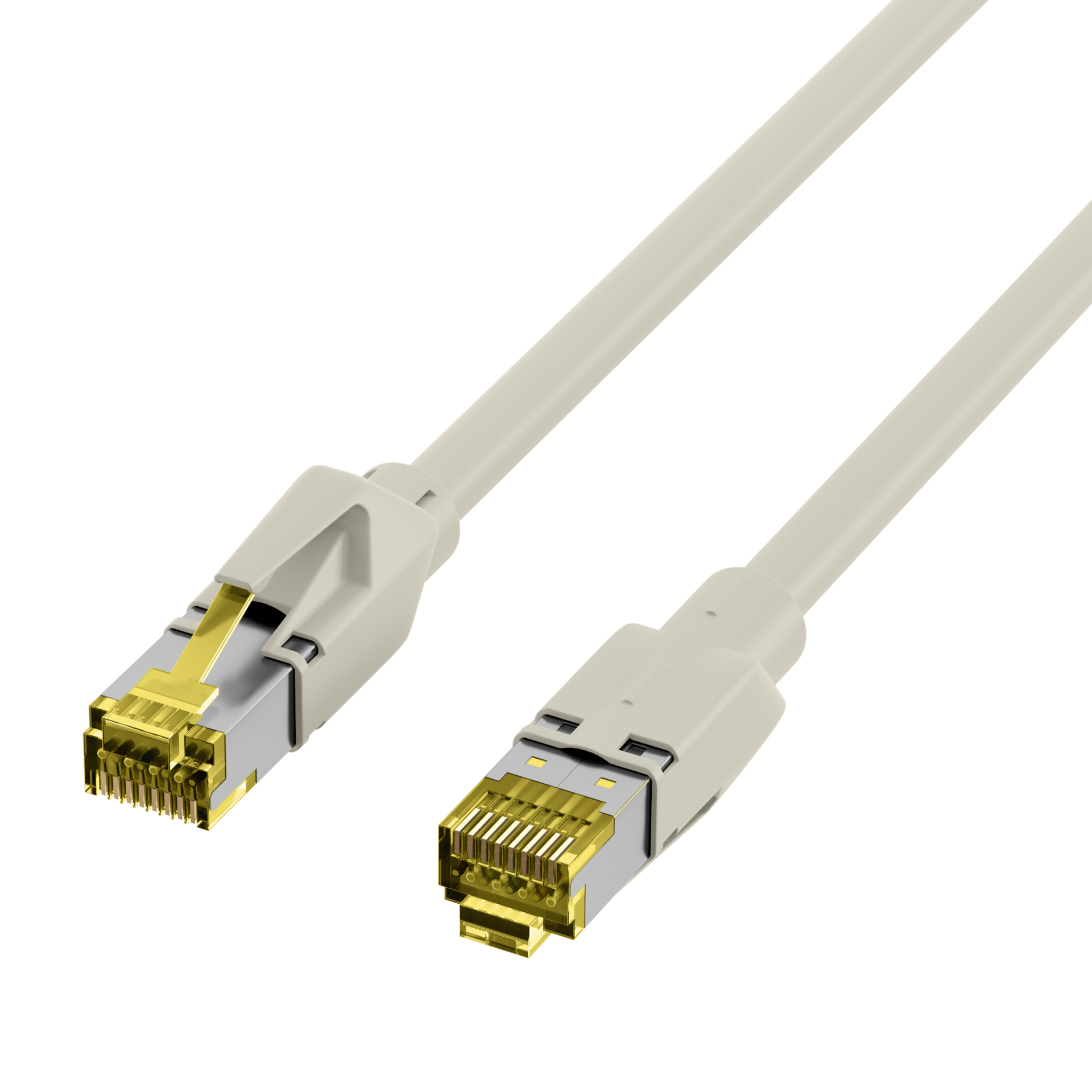 INFRALAN® RJ45 patch cord S/FTP, Cat.6A, TM31, UC900, 15m, grey