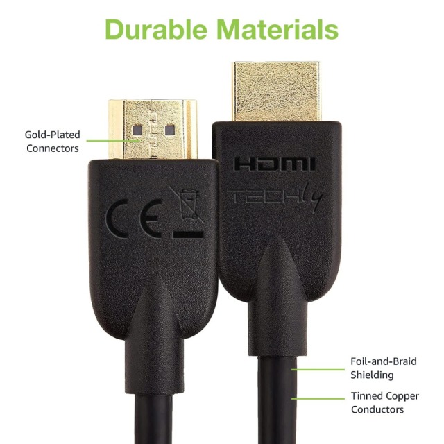 HDMI 4K 60Hz High Speed Anschlusskabel mit Ethernet, schwarz, 3 m