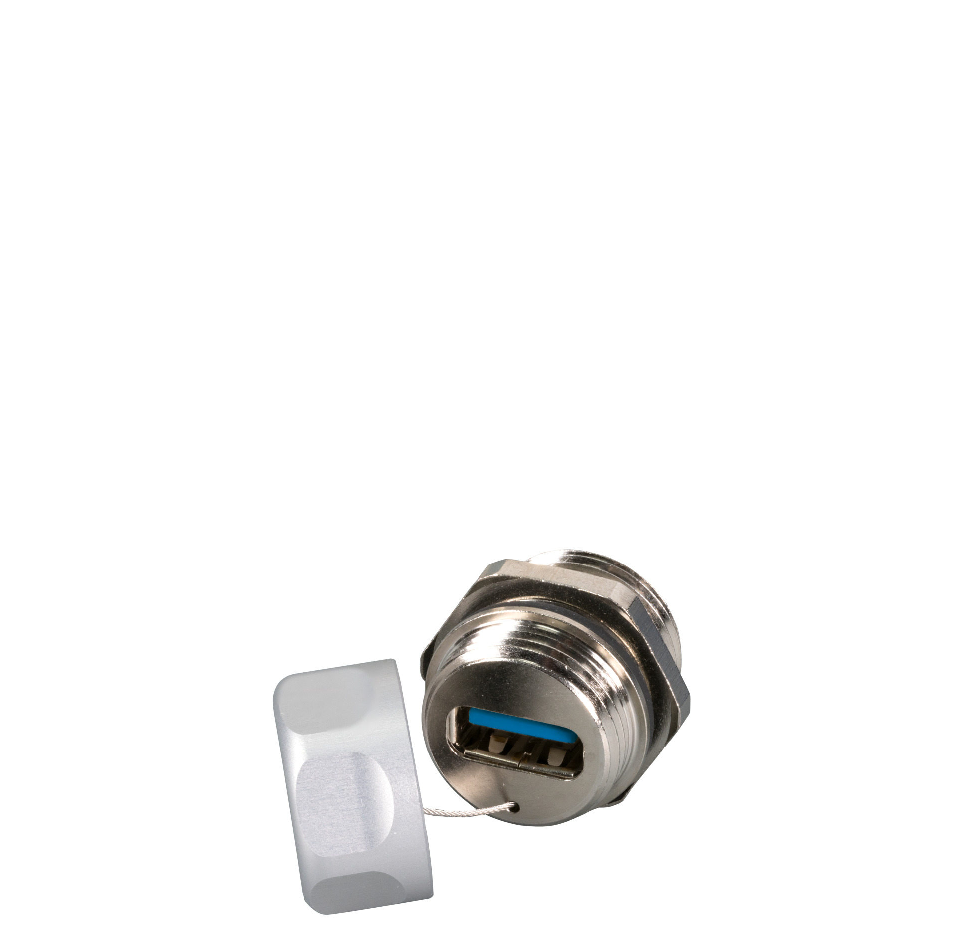 IP67 Metal adapter, M20, USB3.0, F-F, A-A, service port, guy rope