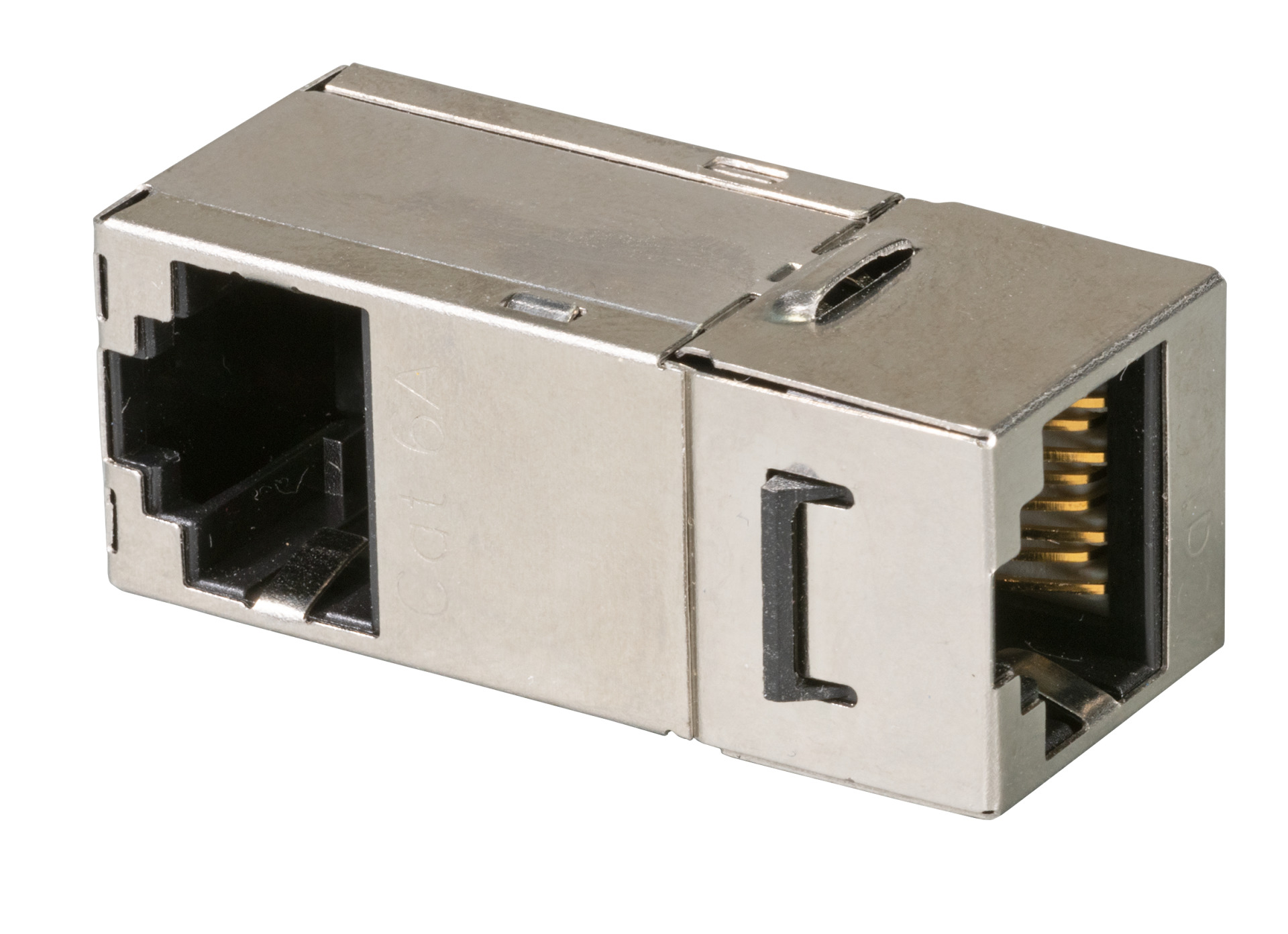 Keystone Snap-In Adapter RJ45 STP, Cat.6A, 90° access