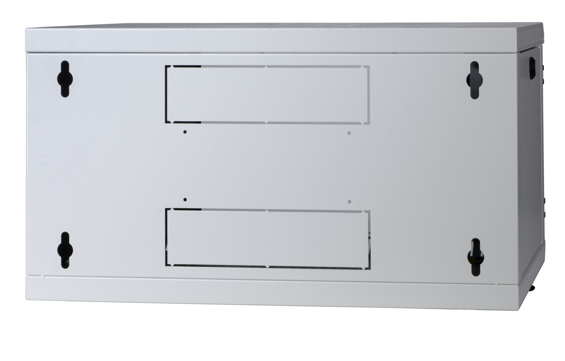 19" Wandgehäuse 12HE, fest, 1-teilig, RAL7035, Tiefe 400 mm