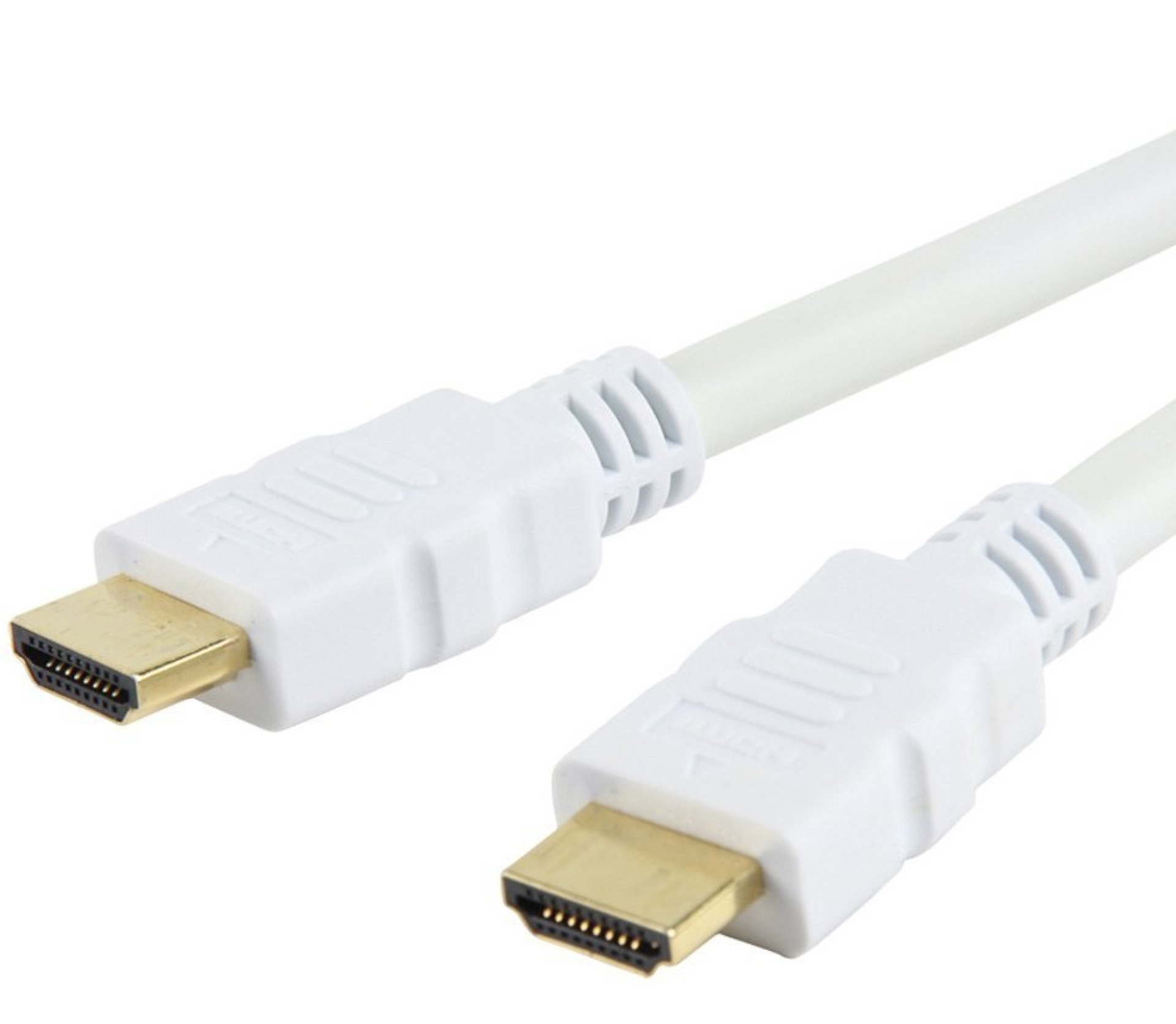 HDMI High Speed mit Ethernet Kabel A/A Stecker/Stecker, weiß, 1 m