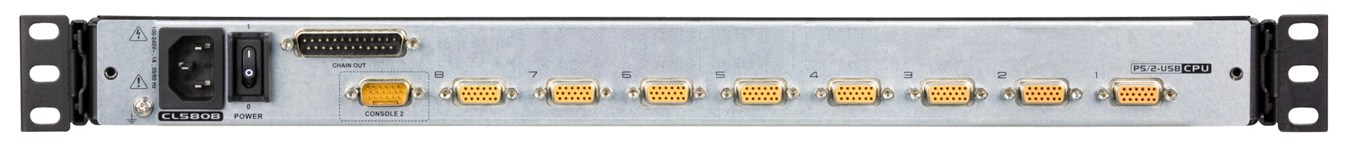 8-Port 19" LCD KVM Switch Dual Rail + Dual Console