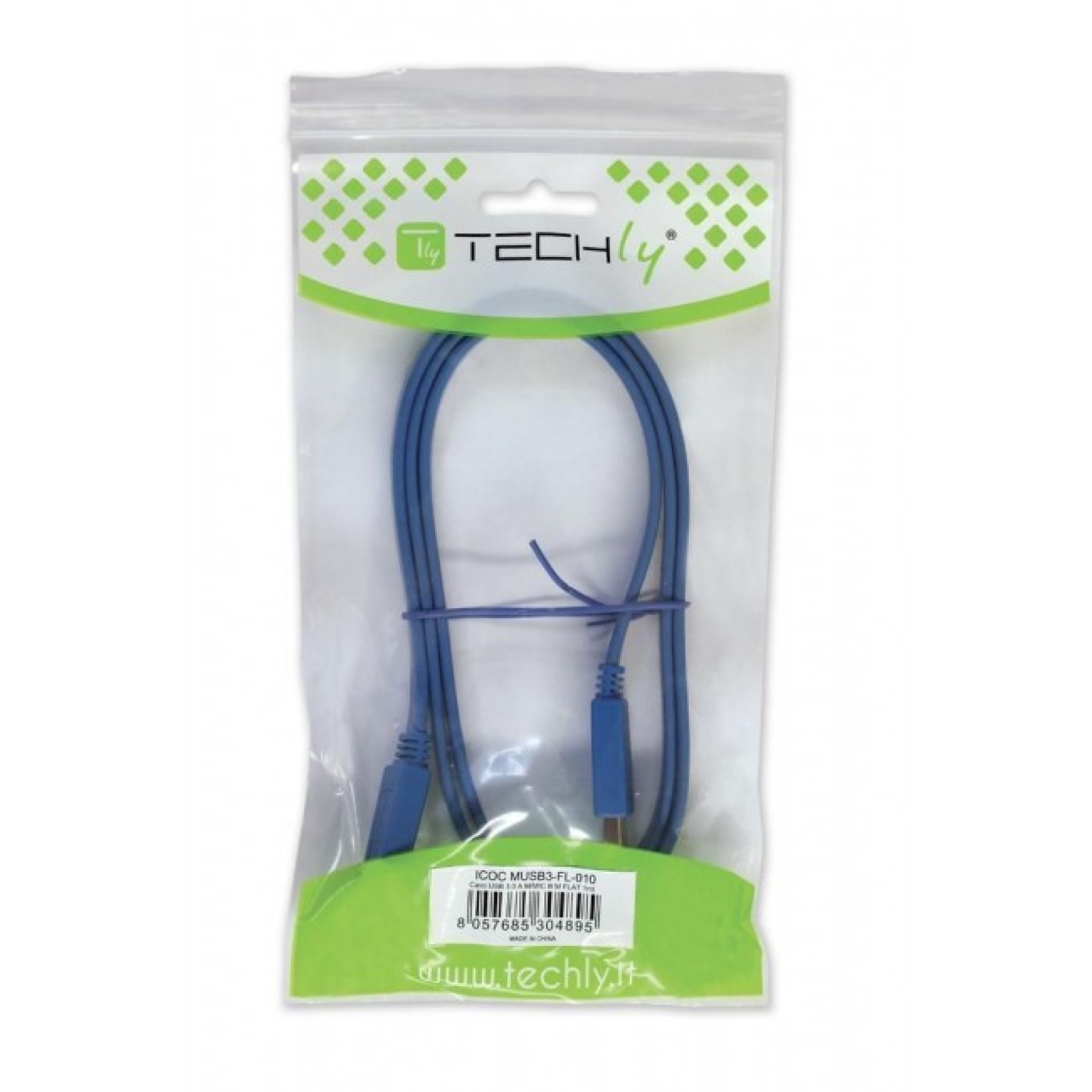 USB 3.0 Flat Cable A / Micro B, 0.5m
