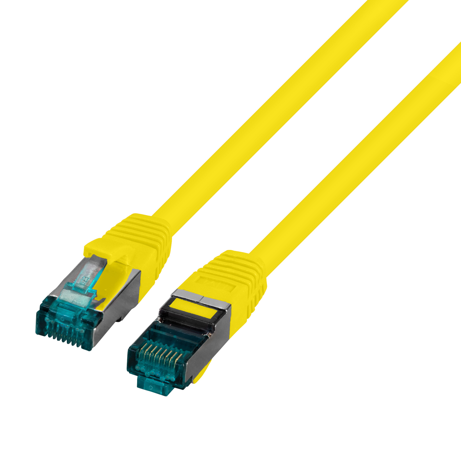 RJ45 Patchkabel S/FTP, Cat.6A, LSZH, 0,15m, gelb
