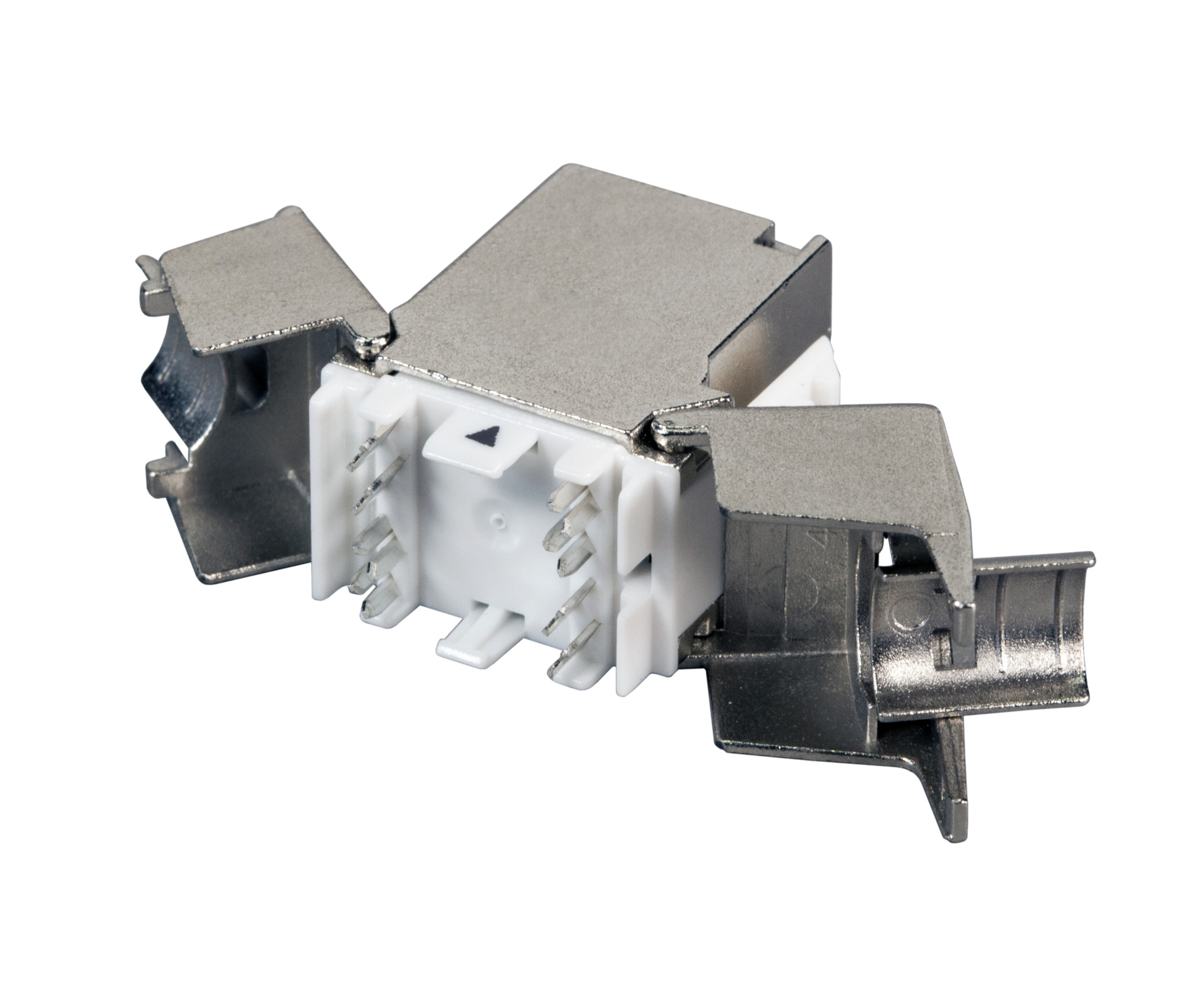 RJ45 Keystone Slimline, Cat.6A, silber,