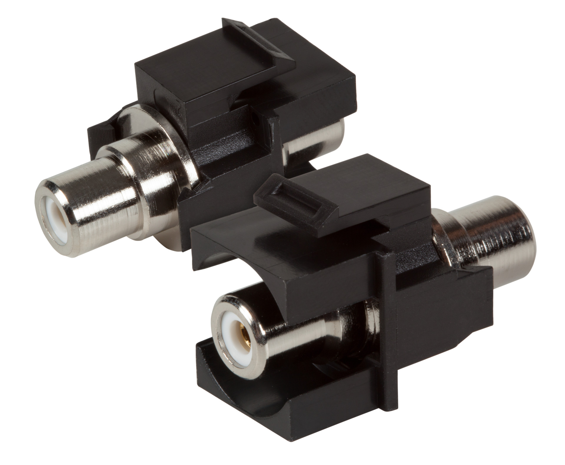 Keystone Einbauadapter Cinch weiß, roter Ring
